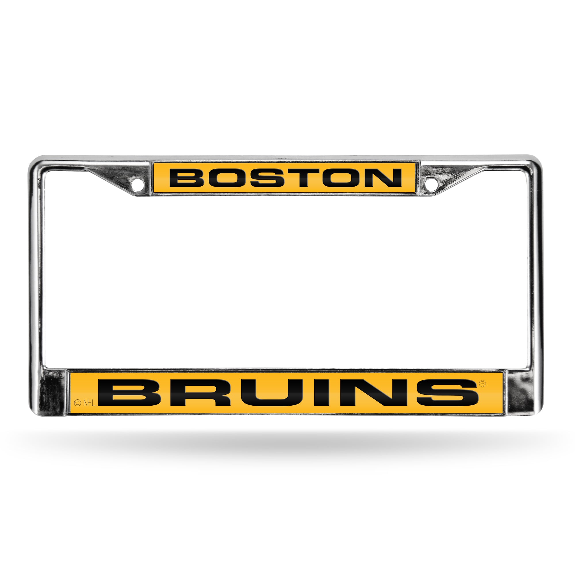 Boston Bruins Laser Chrome 12 x 6 License Plate Frame