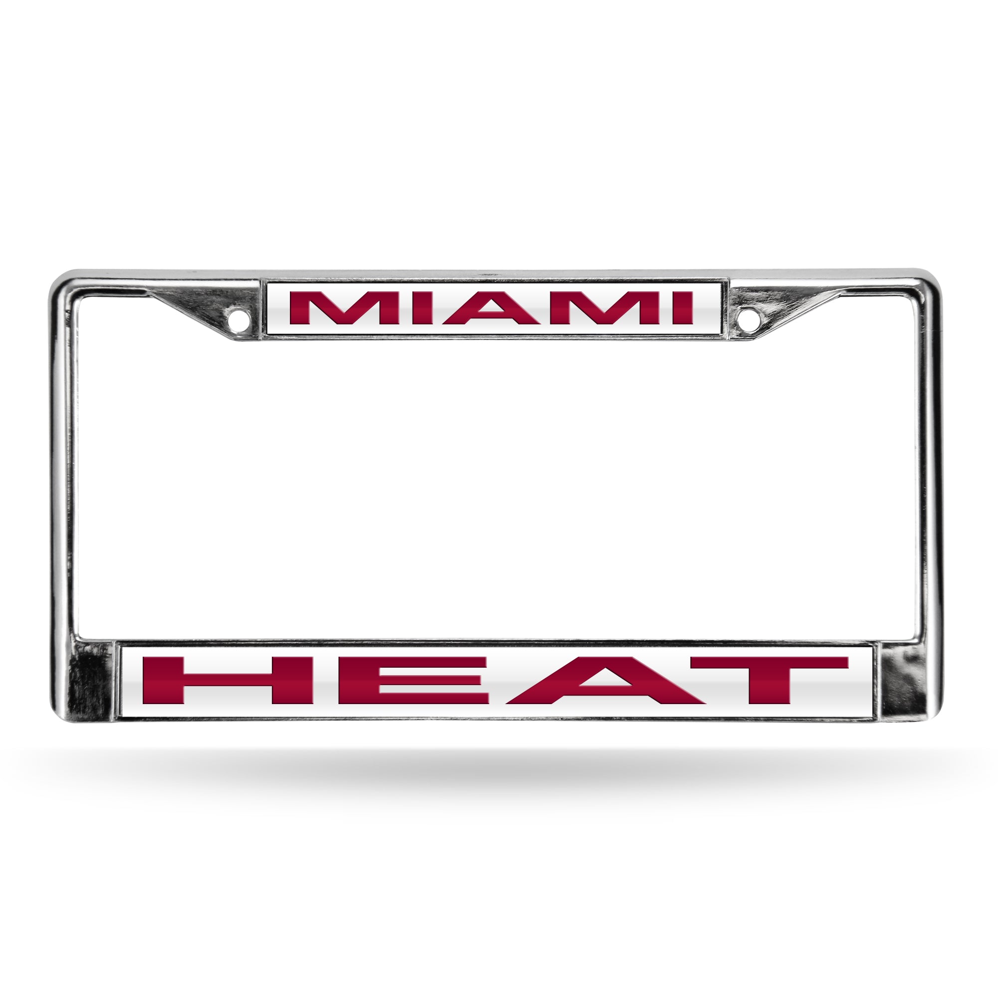 Miami Heat Laser Chrome 12 x 6 License Plate Frame
