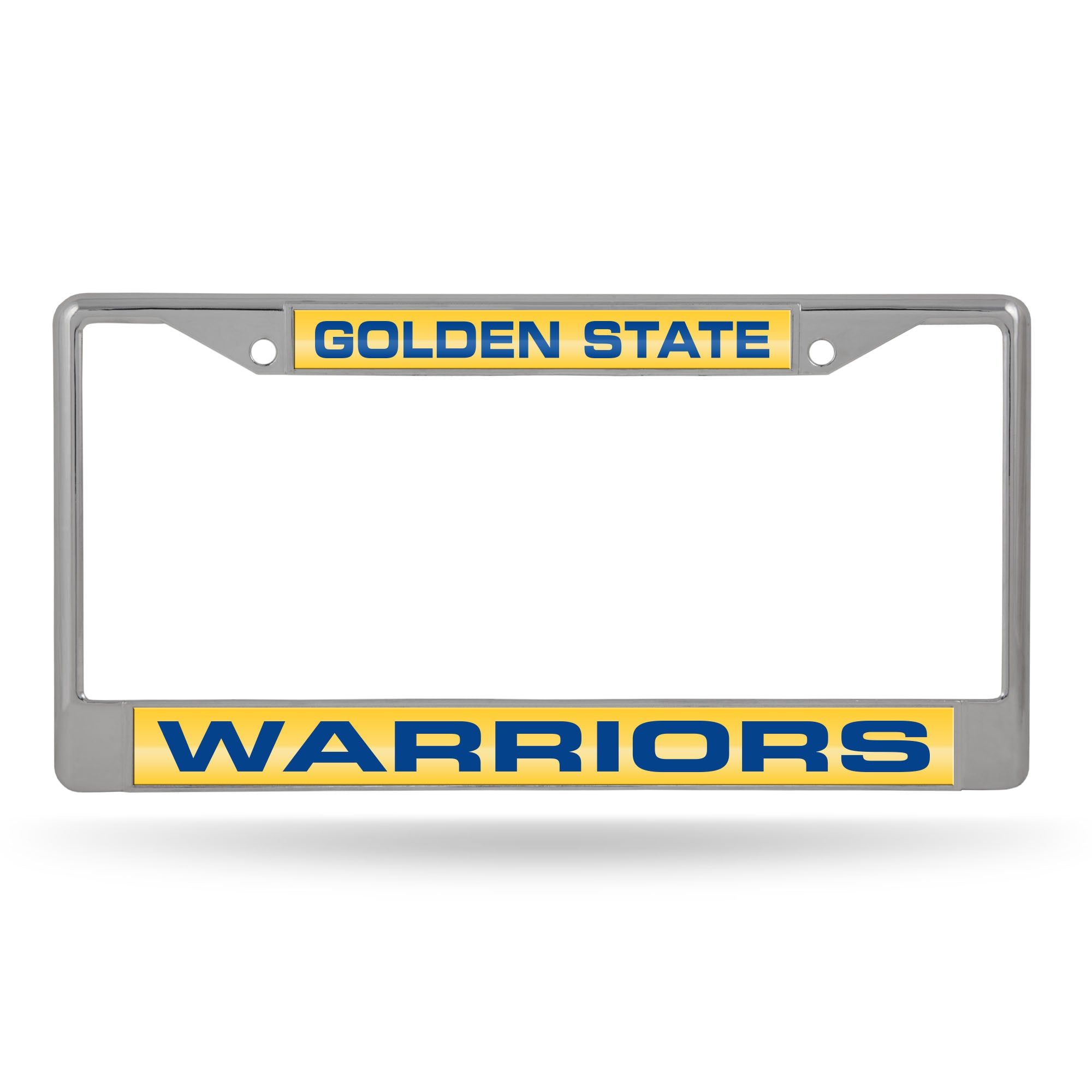 Golden State Warriors Laser Chrome 12 x 6 License Plate Frame