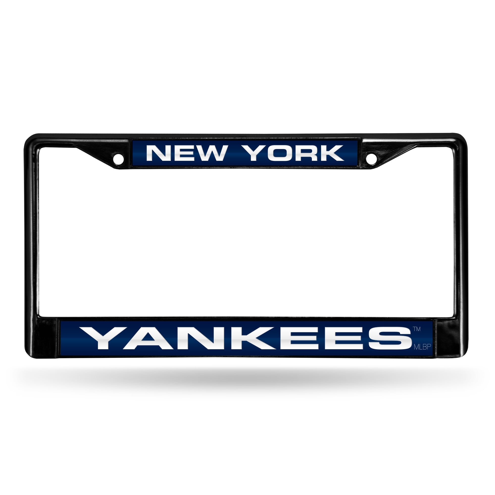 New York Yankees Black Laser Chrome 12 x 6 License Plate Frame