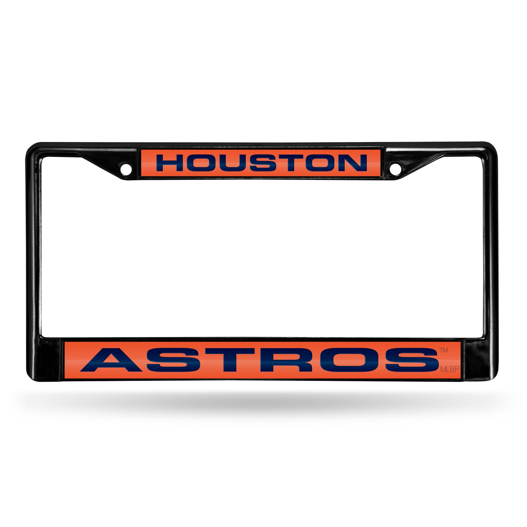 Houston Astros Black Laser Chrome 12 x 6 License Plate Frame