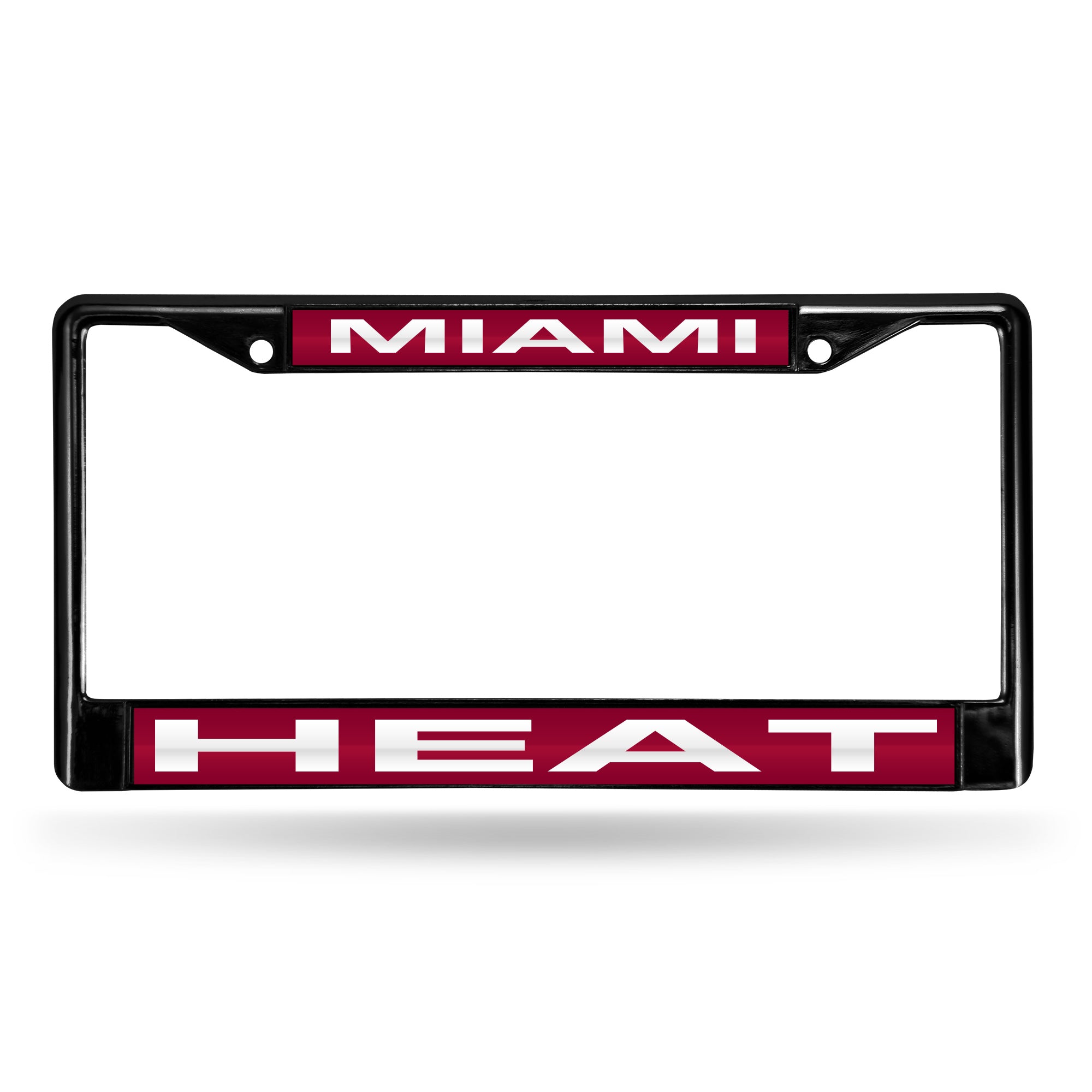 Miami Heat Black Laser Chrome 12 x 6 License Plate Frame