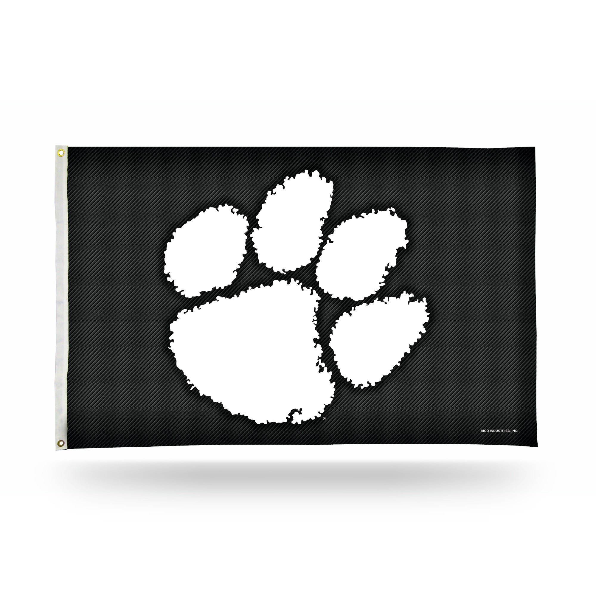 Clemson Tigers 3x5 Premium Banner Flag - Carbon Fiber Design