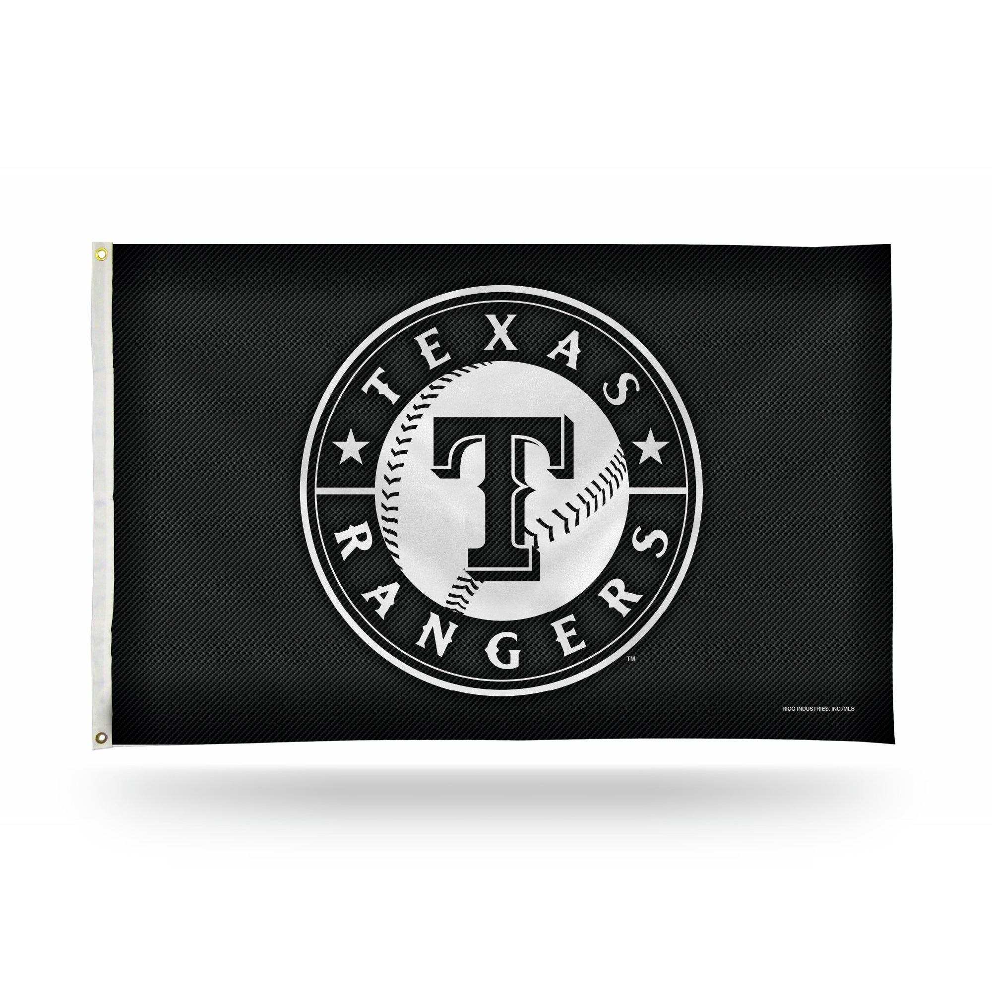 Texas Rangers 3x5 Premium Banner Flag - Carbon Fiber Design