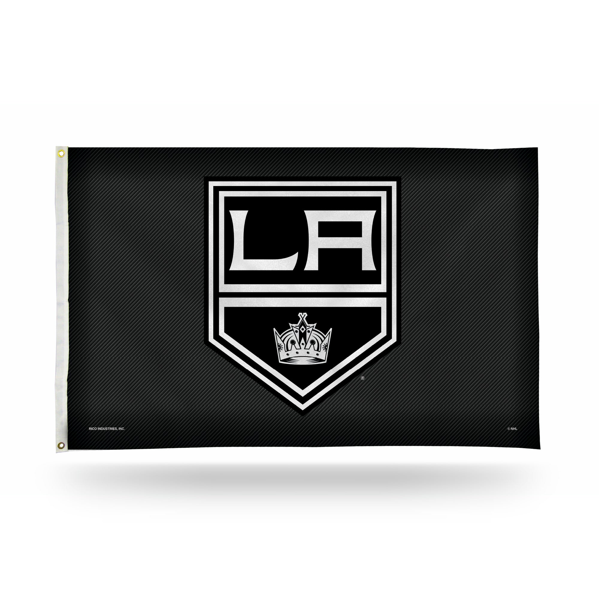 Los Angeles Kings 3x5 Premium Banner Flag - Carbon Fiber Design