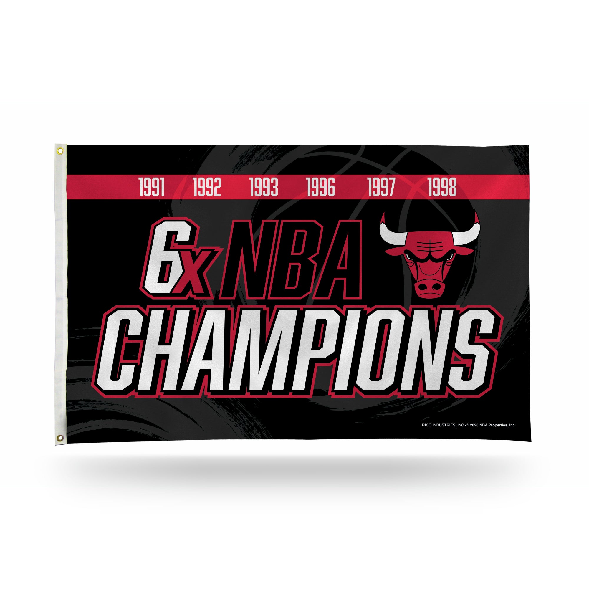 Chicago Bulls 3x5 Premium Banner Flag - 6 Time Super Bowl Champs