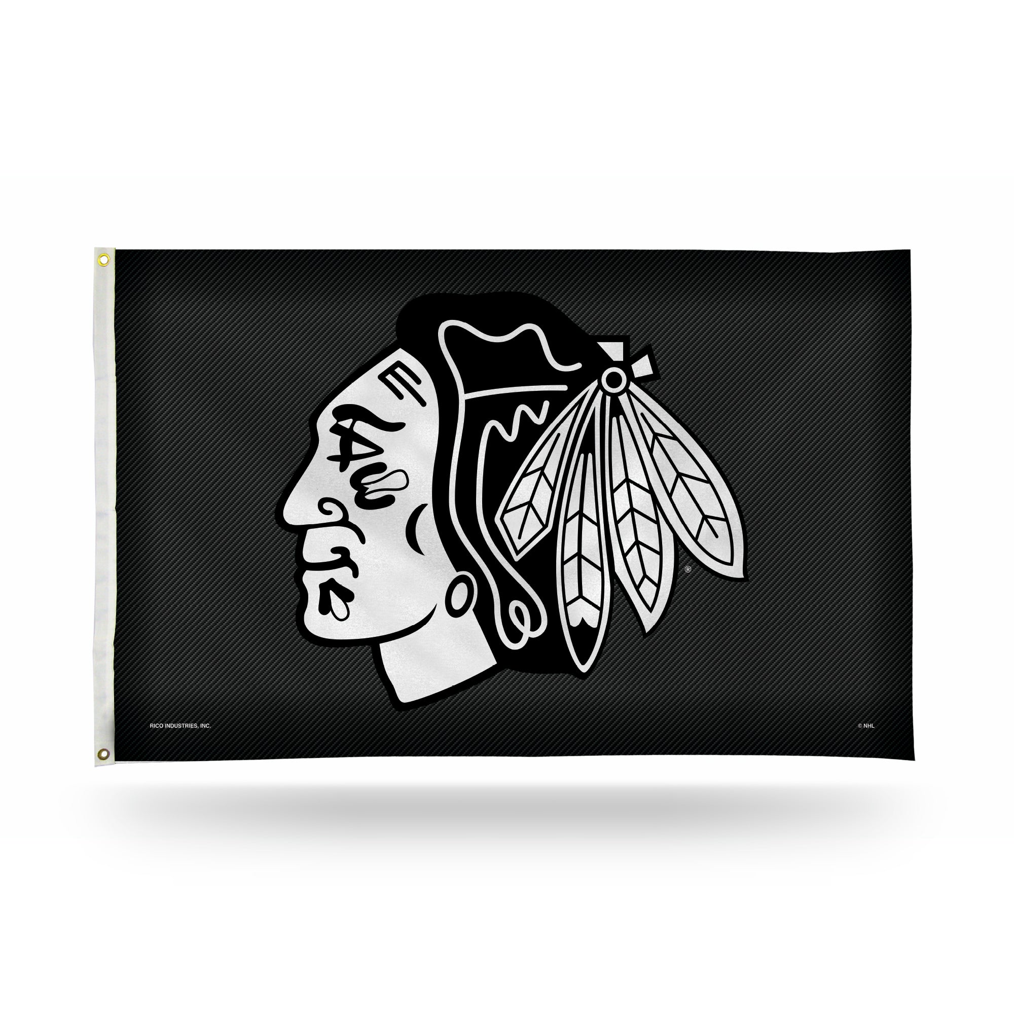 Chicago Blackhawks 3x5 Premium Banner Flag - Carbon Fiber Design