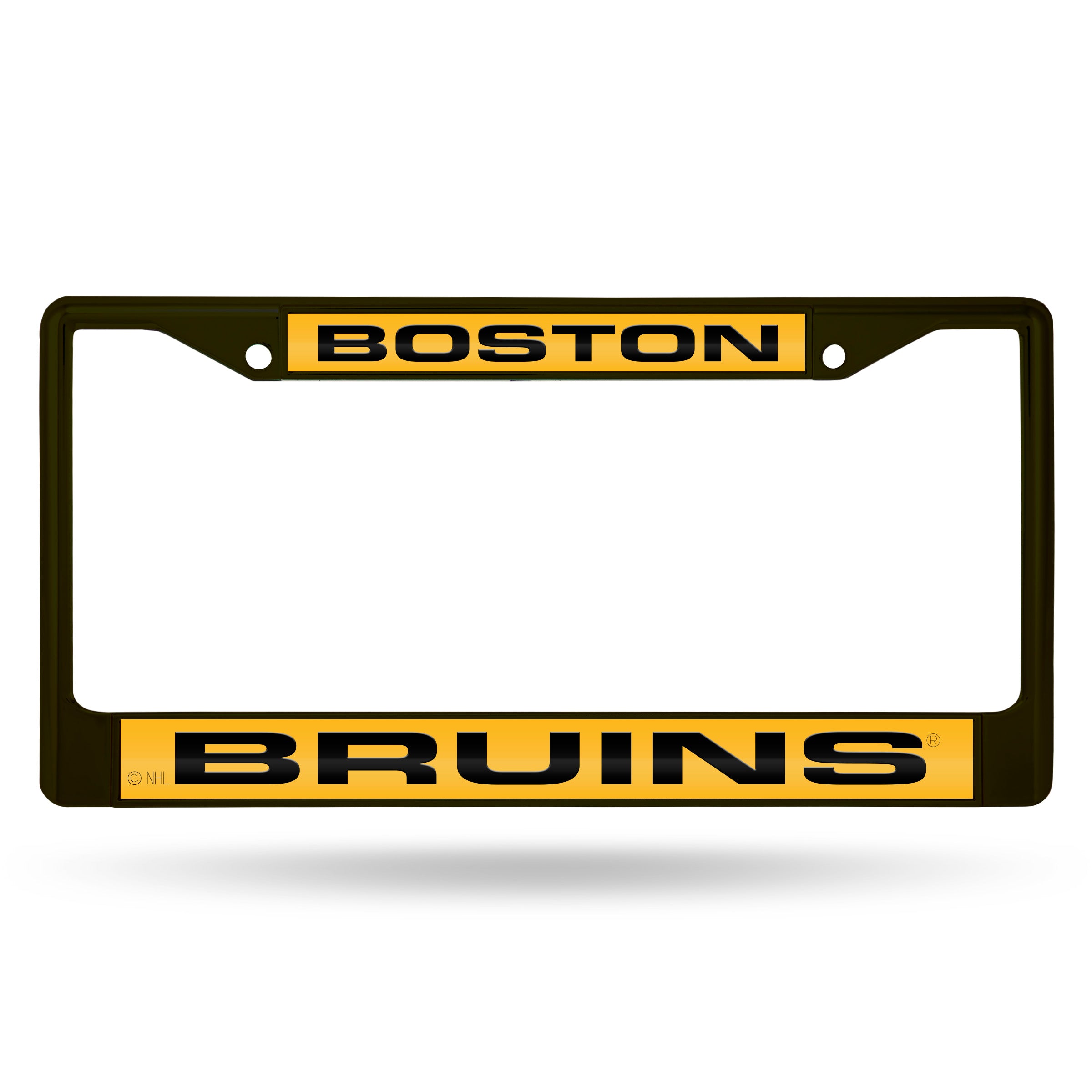 Boston Bruins Laser Colored Chrome 12 x 6 License Plate Frame