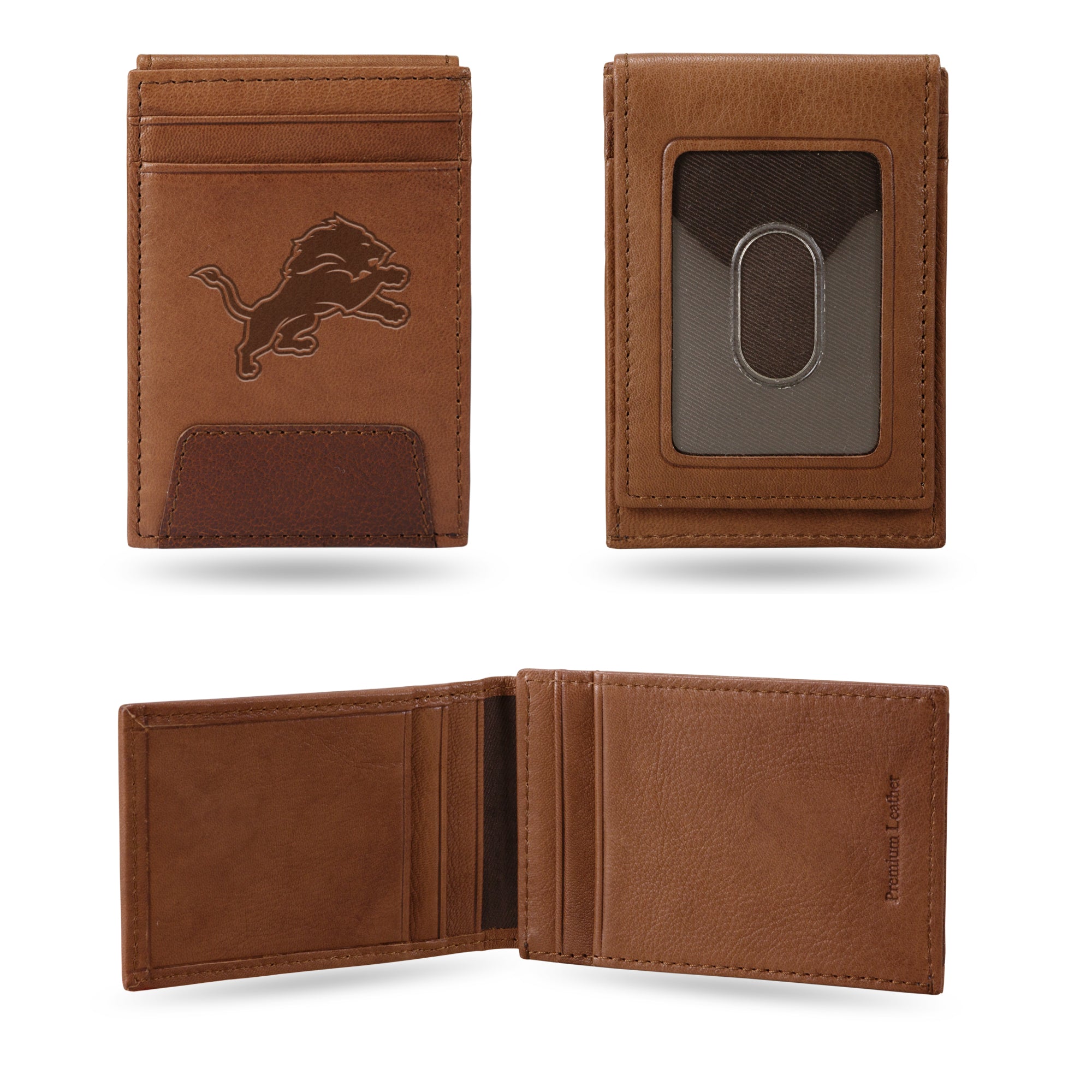 Detroit Lions Genuine Leather Front Pocket Wallet