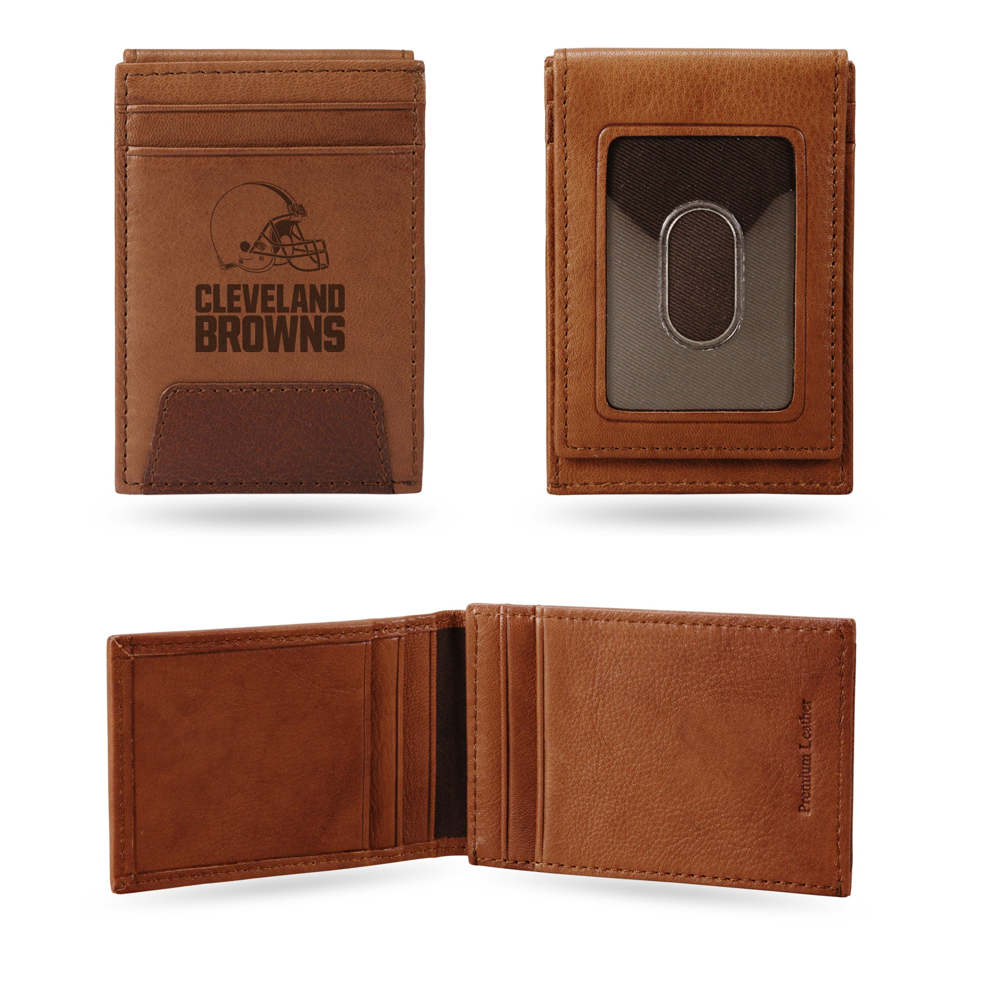 Cleveland Browns Genuine Leather Front Pocket Wallet