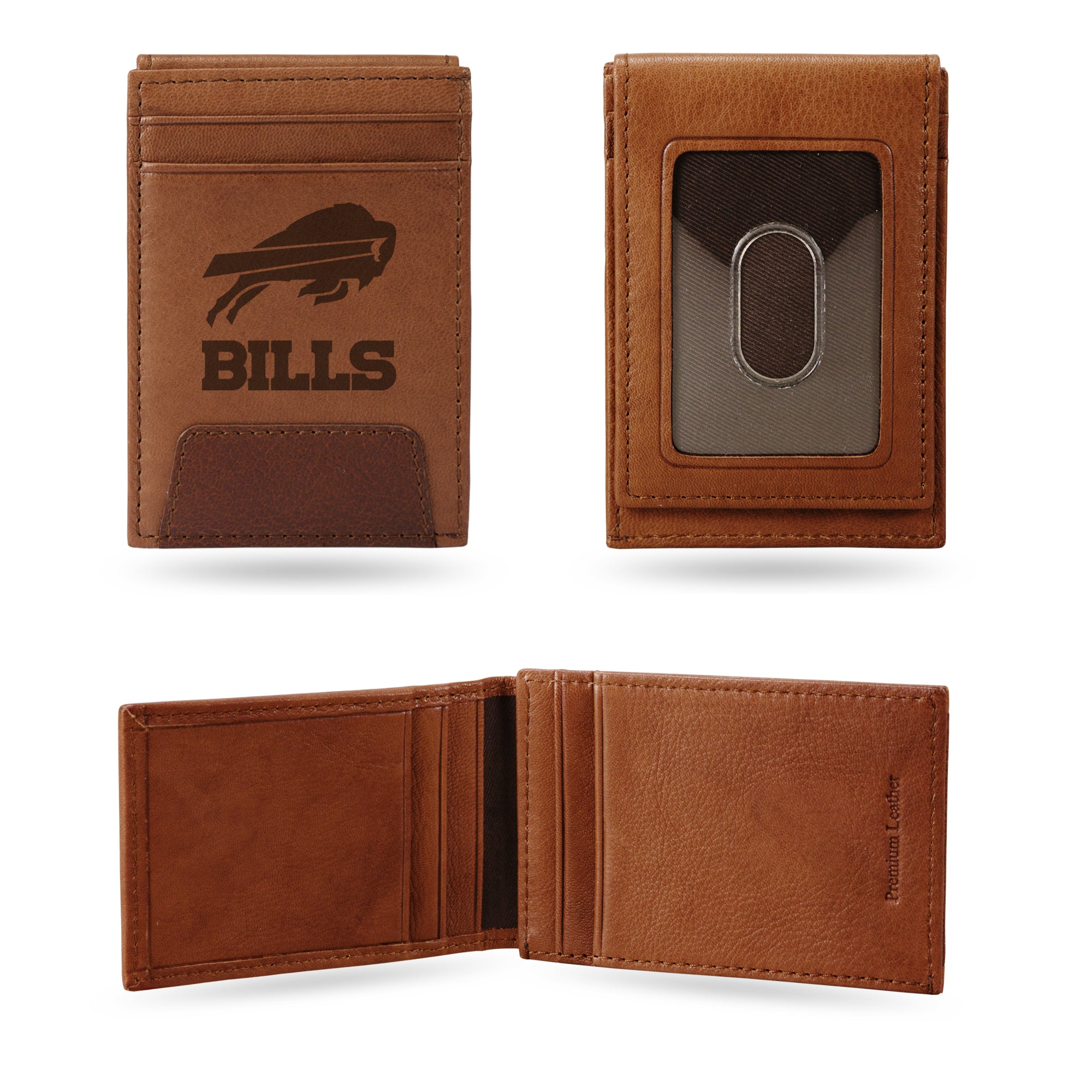 Buffalo Bills Genuine Leather Front Pocket Wallet