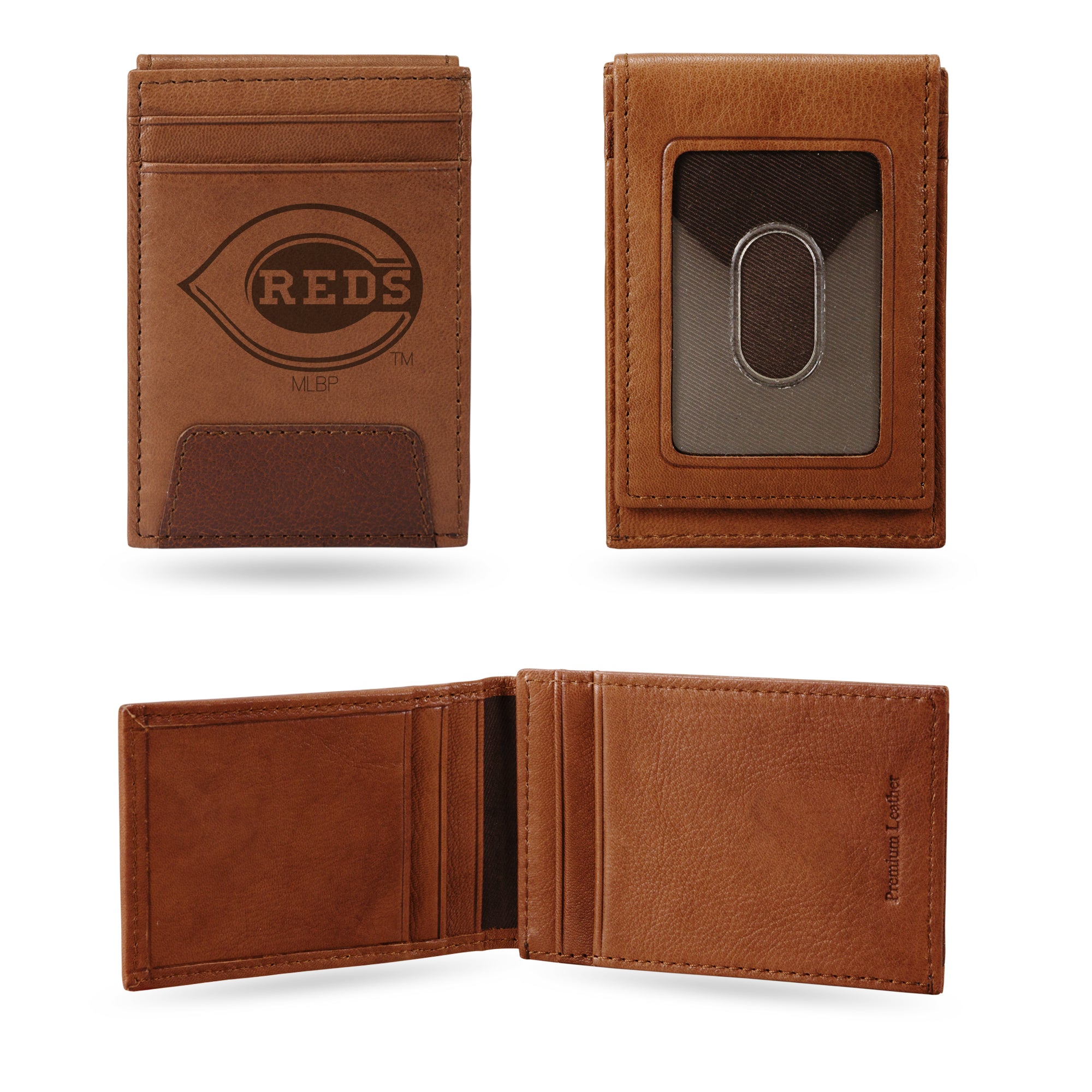 Cincinnati Reds Genuine Leather Front Pocket Wallet