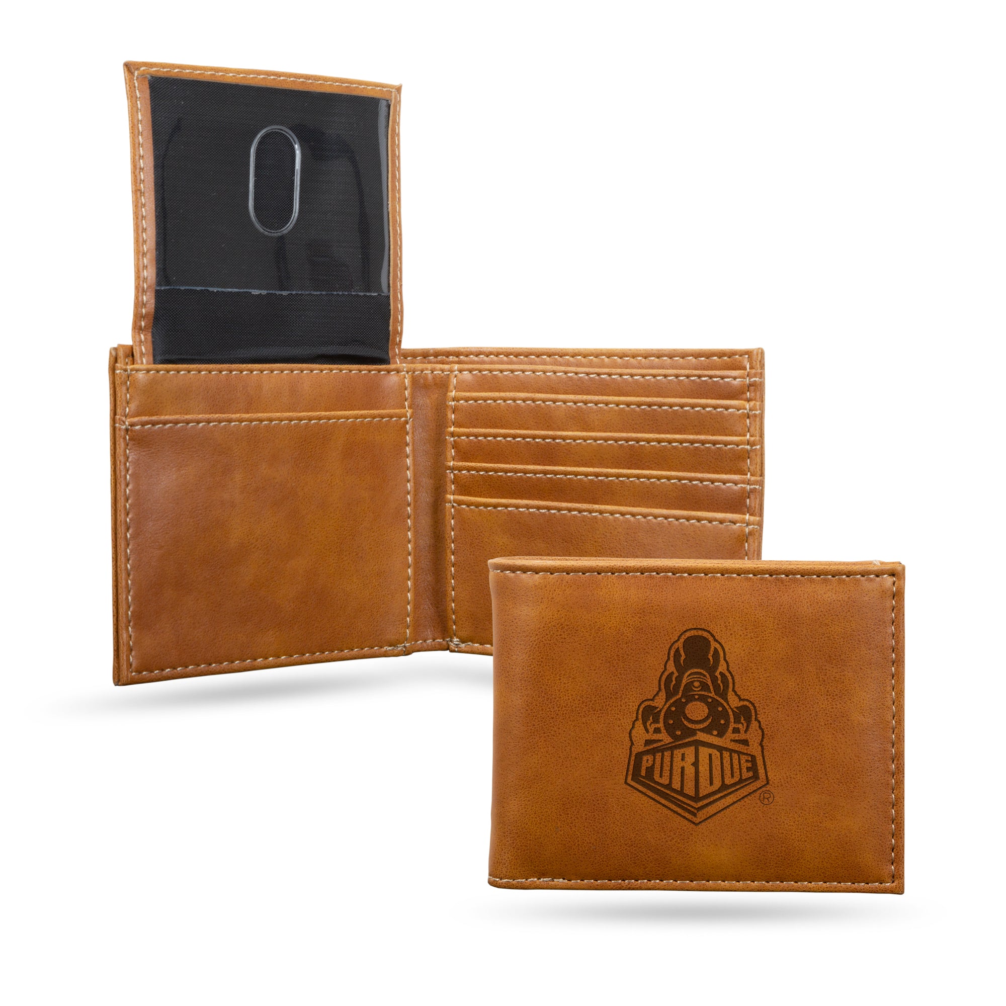 Purdue Boilermakers Brown Laser Engraved Billfold