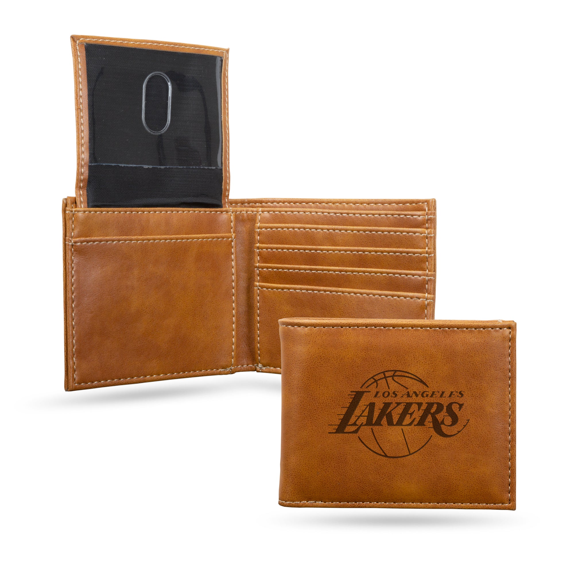 Los Angeles Lakers Brown Laser Engraved Billfold