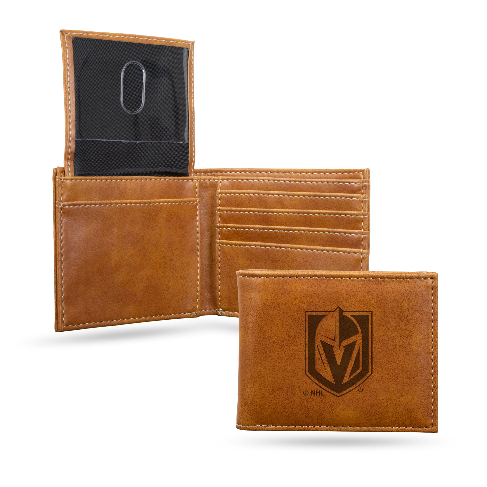 Vegas Golden Knights Brown Laser Engraved Billfold