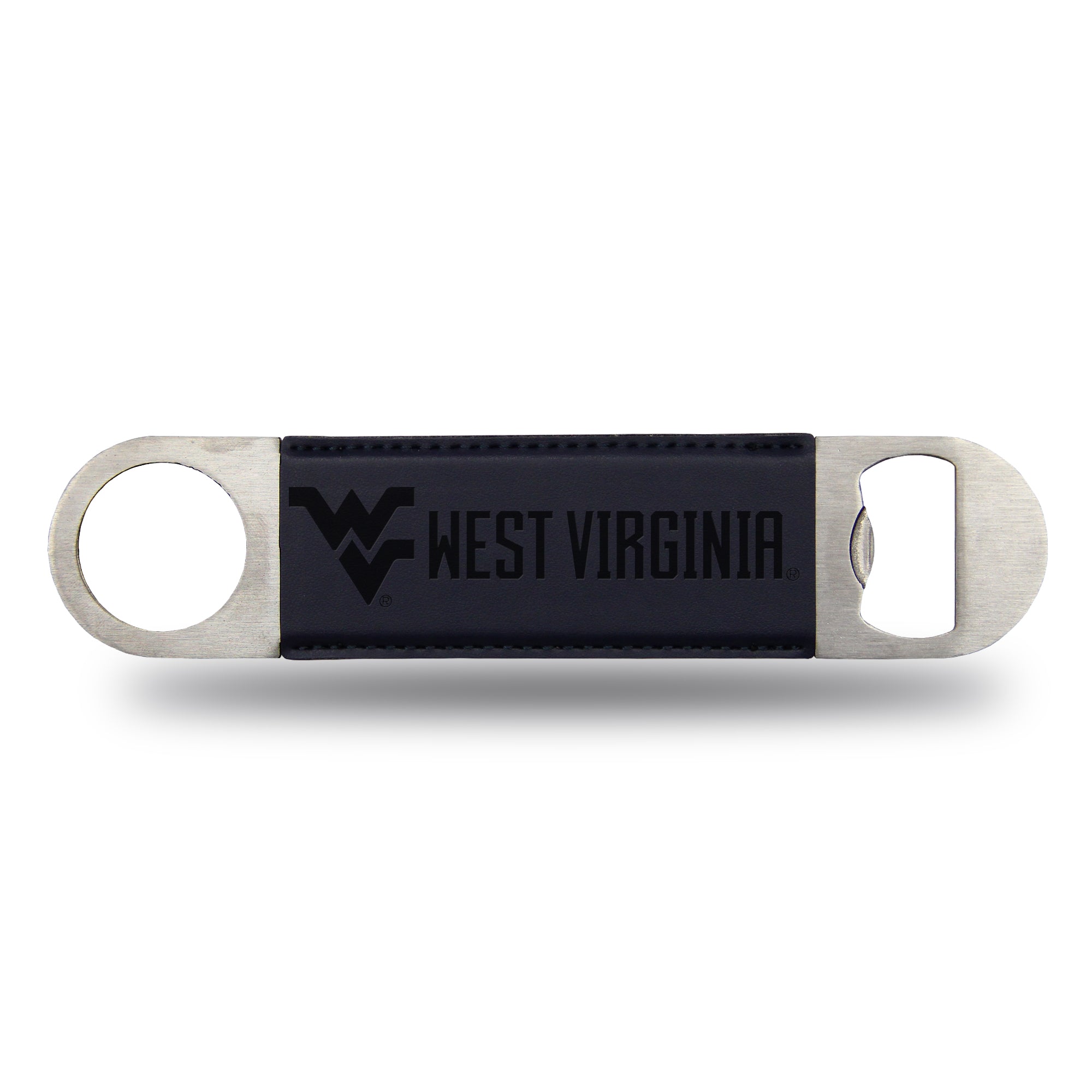 NCAA Rico Industries West Virginia University Laser Engraved Navy Bar Blade