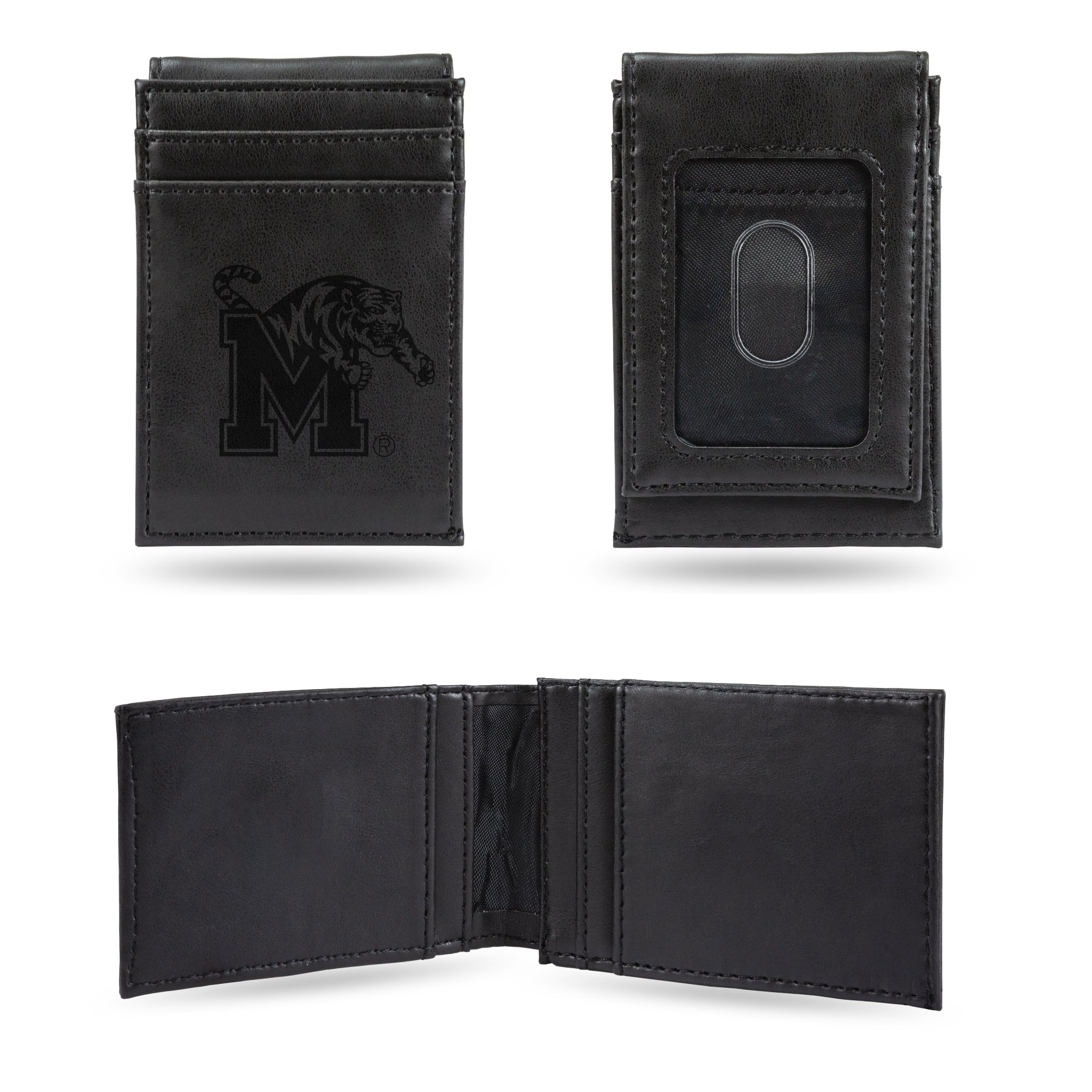 NCAA Rico Industries Memphis Tigers Black Laser Engraved Front Pocket Wallet