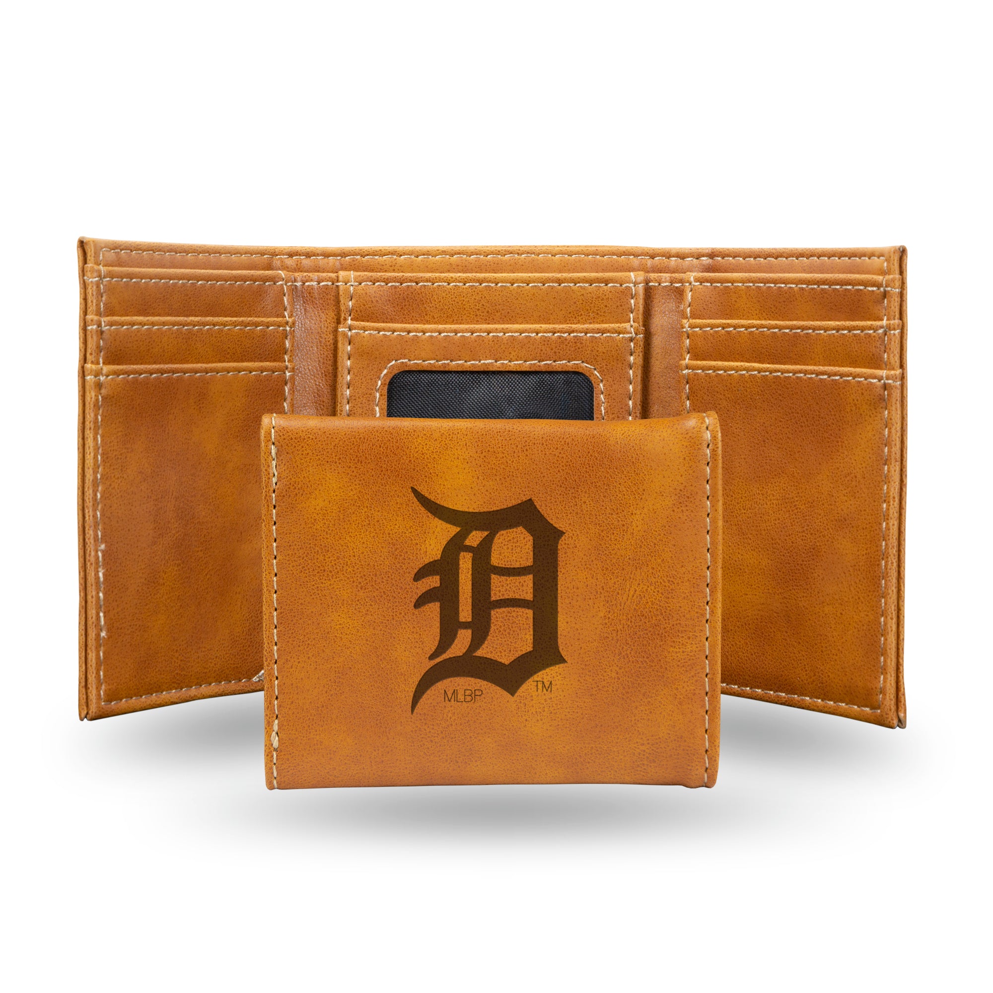 Detroit Tigers Brown Laser Engraved Trifold