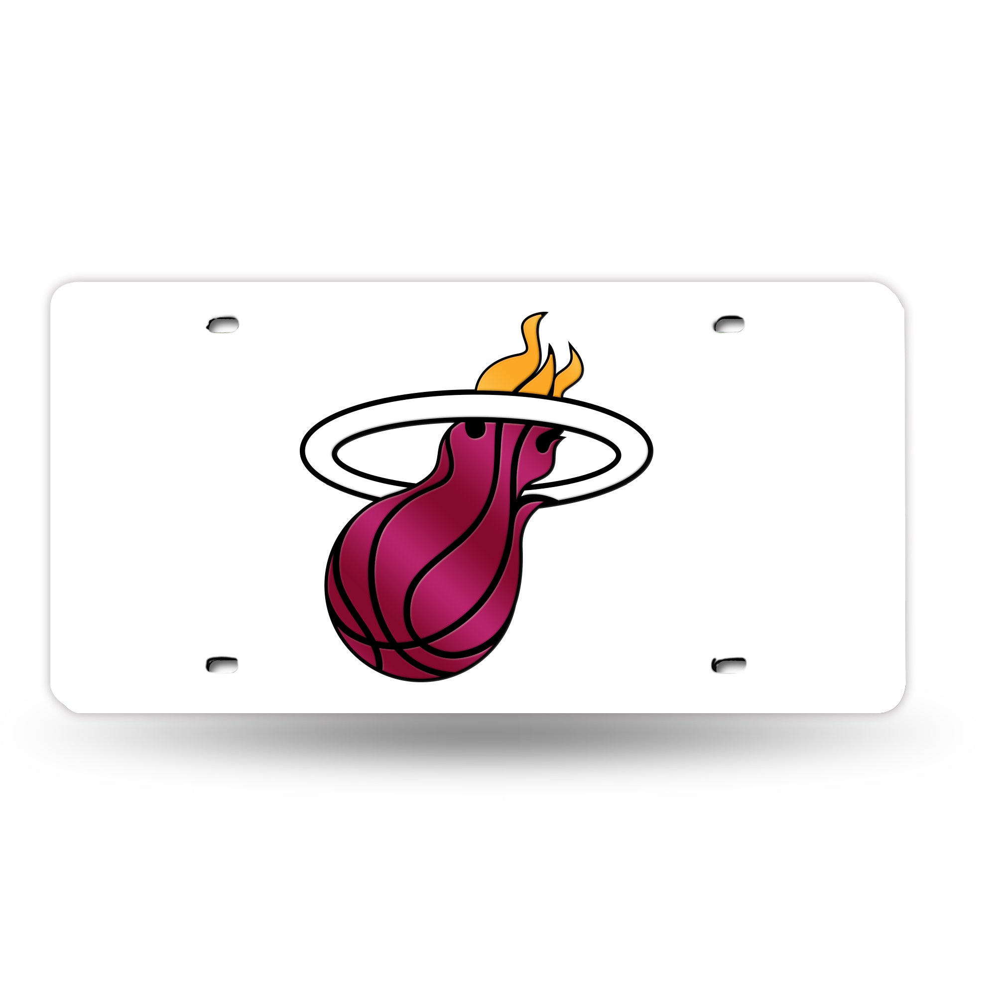 Miami Heat Colored Laser Cut Auto Tag