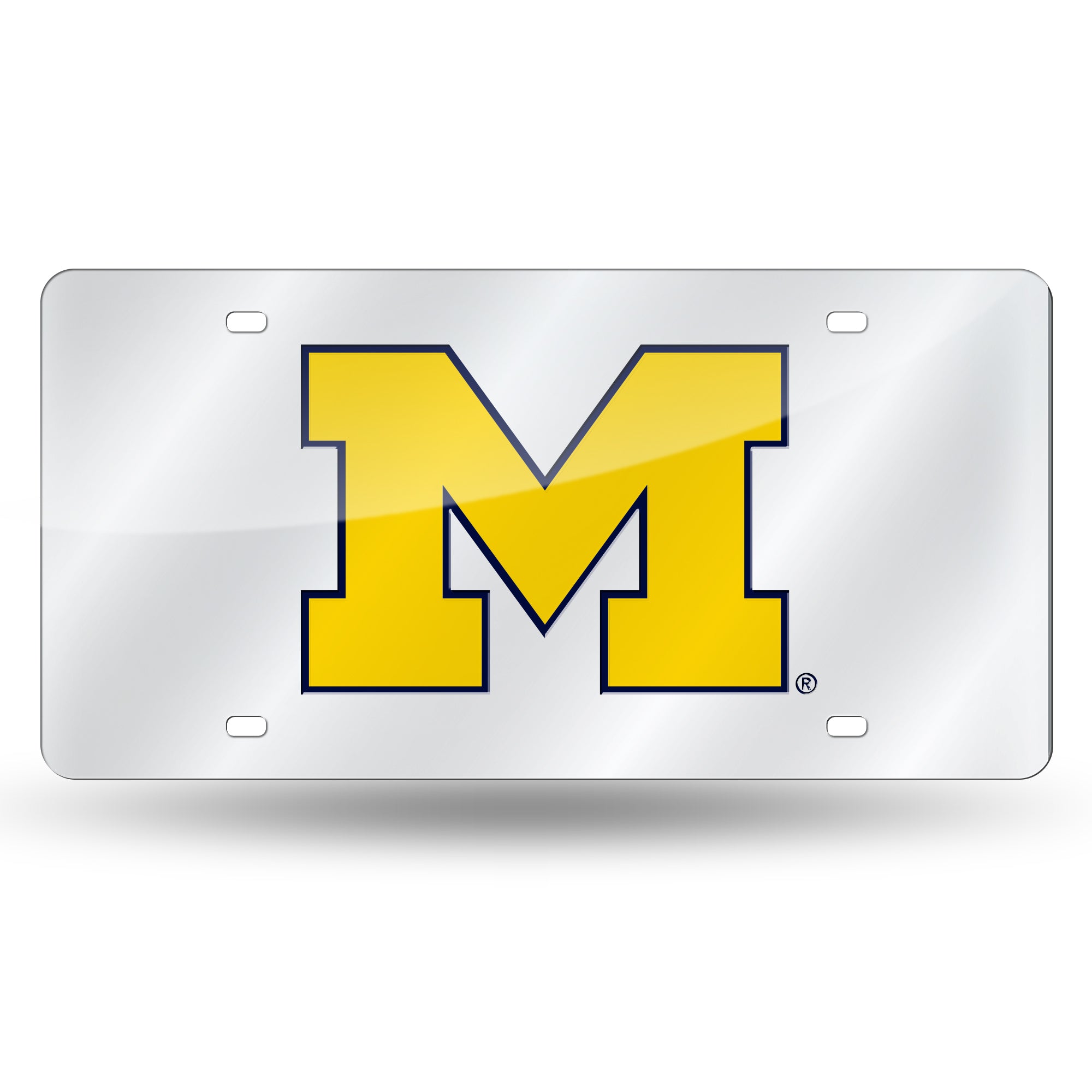 Michigan Wolverines Silver Laser Cut Tag