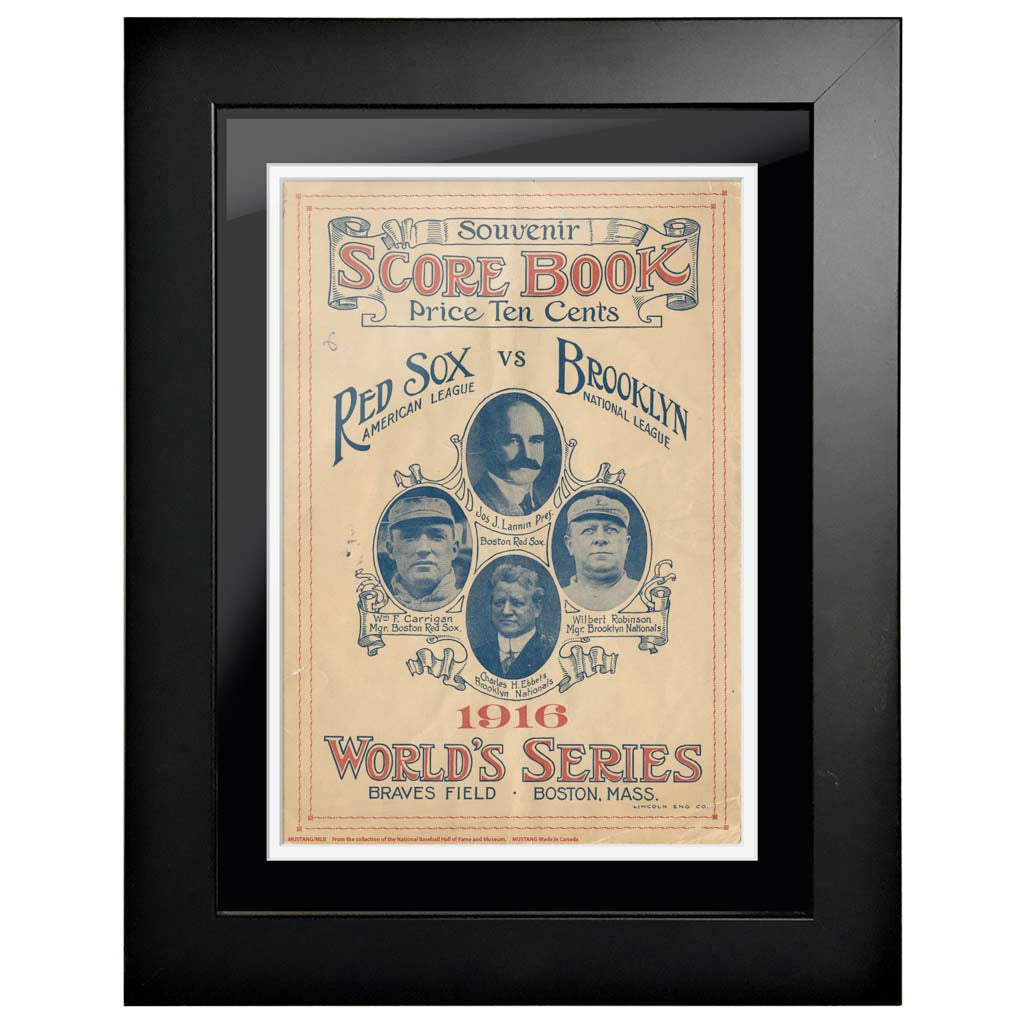 Boston Red Sox vs. Los Angeles Dodgers 12x16 Framed World Series Program Cover 1916