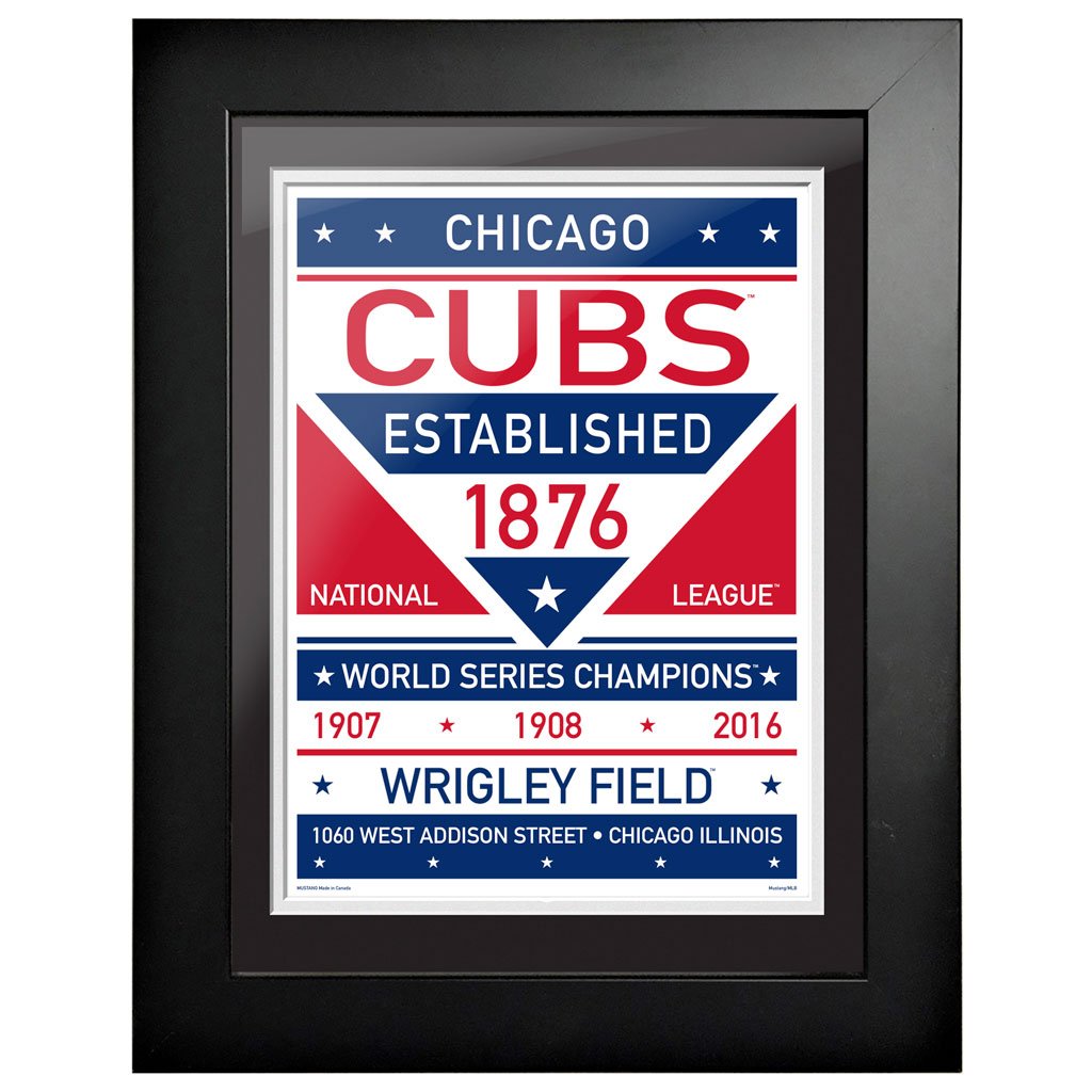 Chicago Cubs 12x16 Dual Tone Framed Artwork