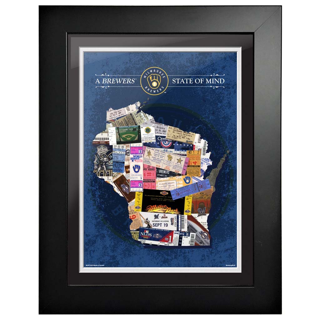 Milwaukee Brewers 12x16 State of Mind Framed Artwork