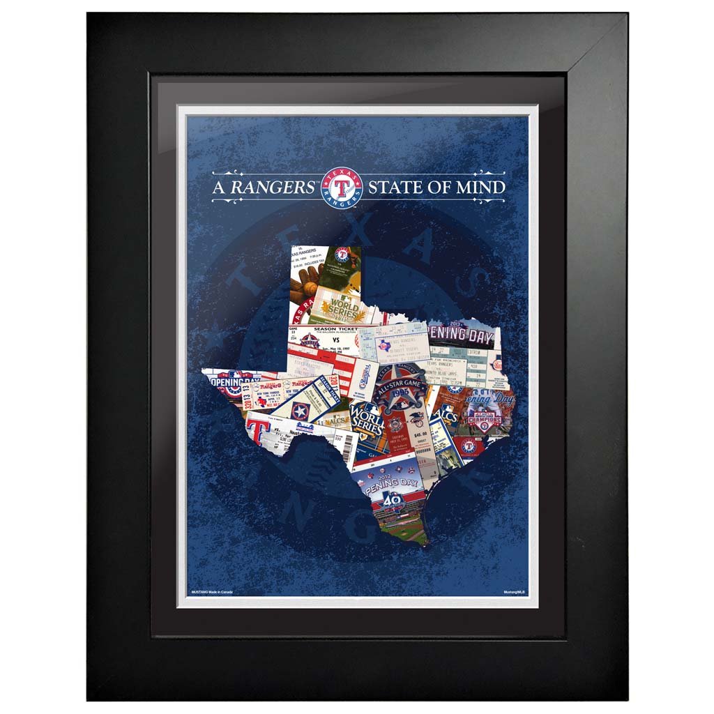 Texas Rangers 12x16 State of Mind Framed Artwork
