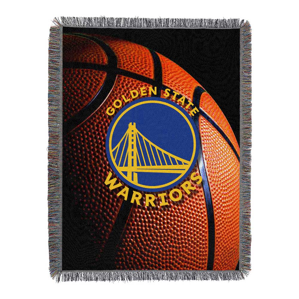 Golden State Warriors NBA Photo Real Woven Tapestry Throw Blanket