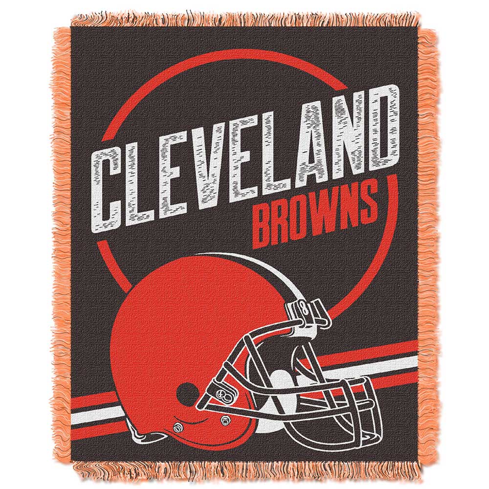Cleveland Browns NFL Read Option Woven Jacquard Throw Blanket