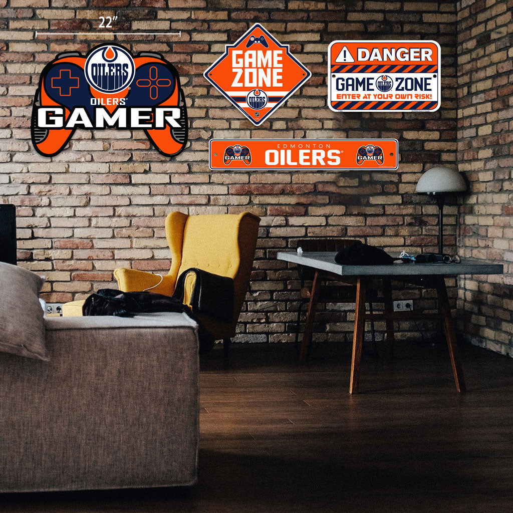 Edmonton Oilers Gaming 4 Piece Sign Set