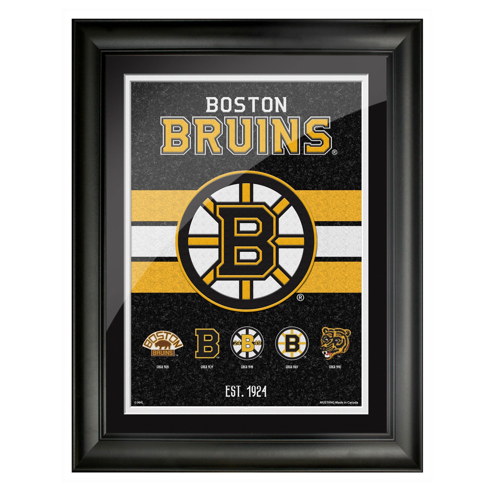 Boston Bruins 12x16 Team Tradition Framed Artwork