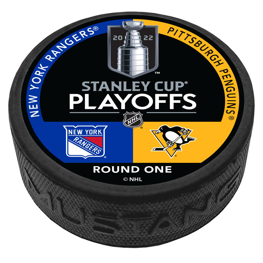 Collectible Hockey Puck - Pittsburgh Penguins vs New York Rangers Stanley Cup Playoffs Match Up