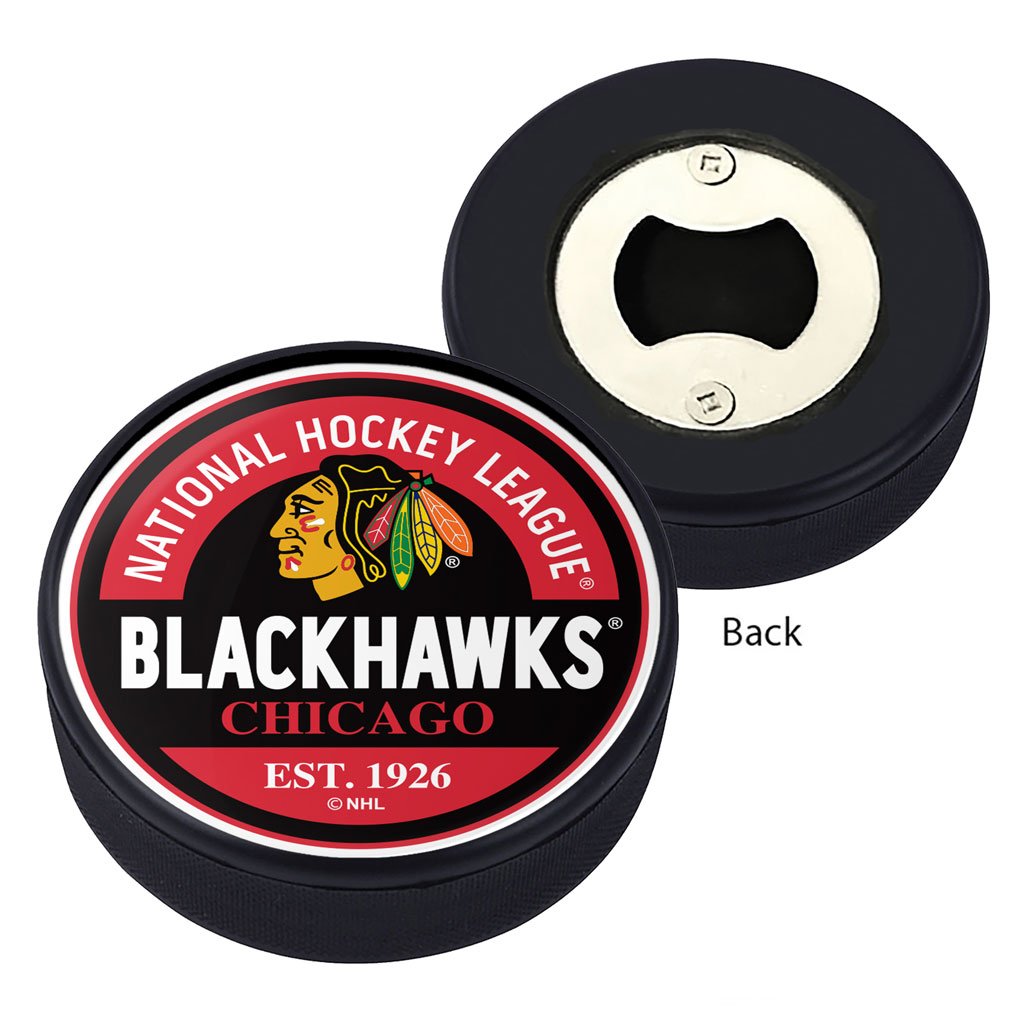 Chicago Blackhawks Block Textured Puck Opener