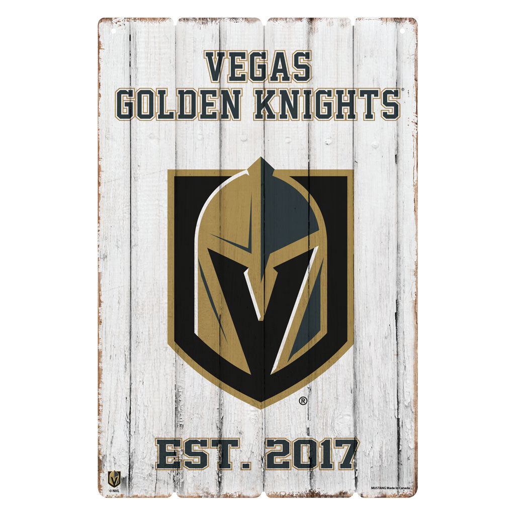 Vegas Golden Knights 24x16 Established Faux Wood Sign