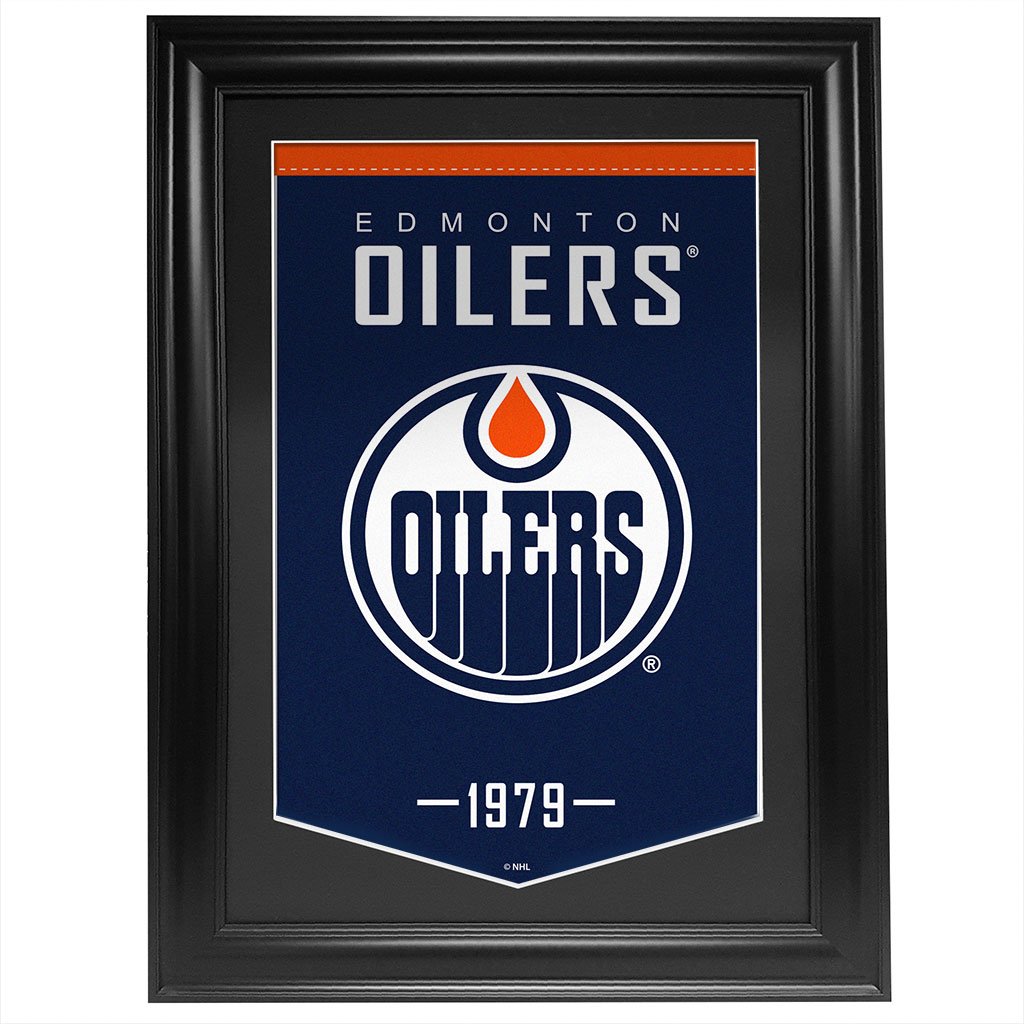Edmonton Oilers™ 24.5“ x 33.5“ Framed Team Sign