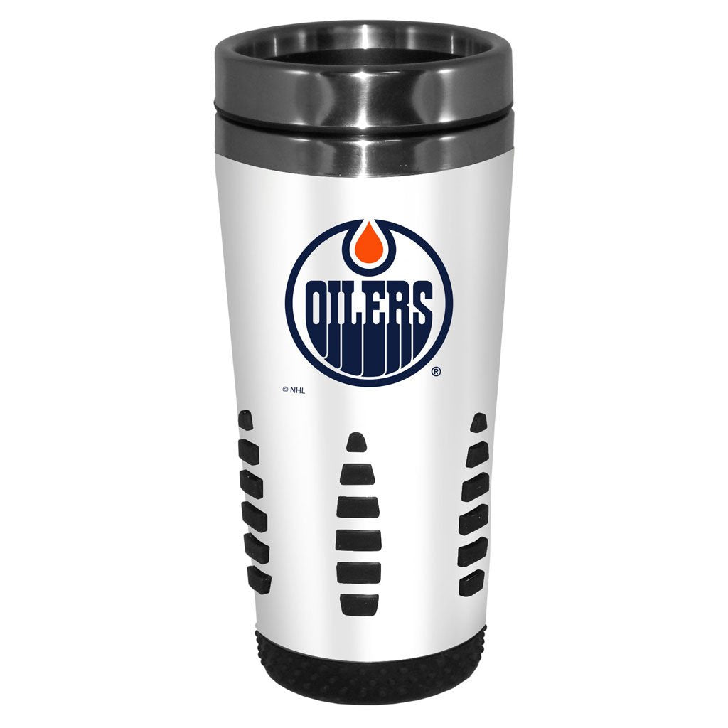 Edmonton Oilers White Huntsville Travel Mug