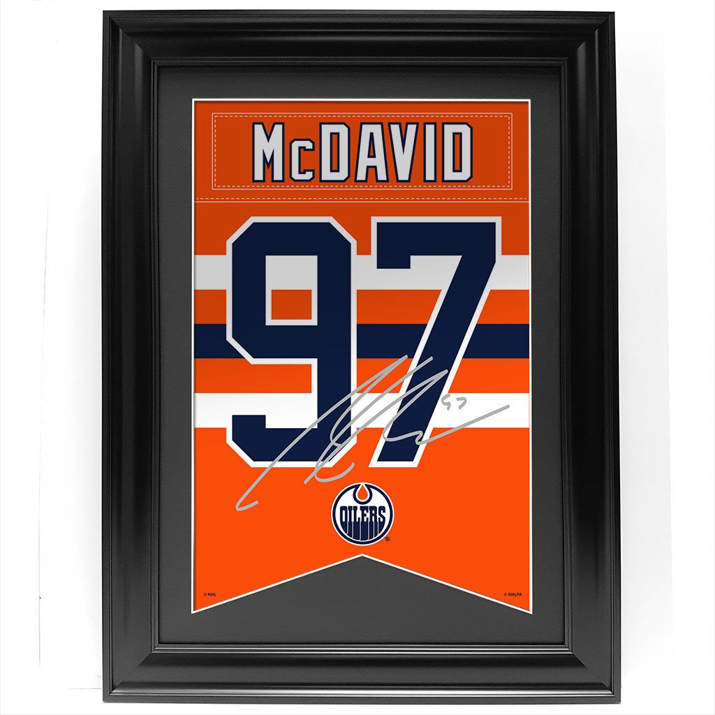 Edmonton Oilers™ 24.5“ x 33.5“ C. McDavid Framed Player Sign