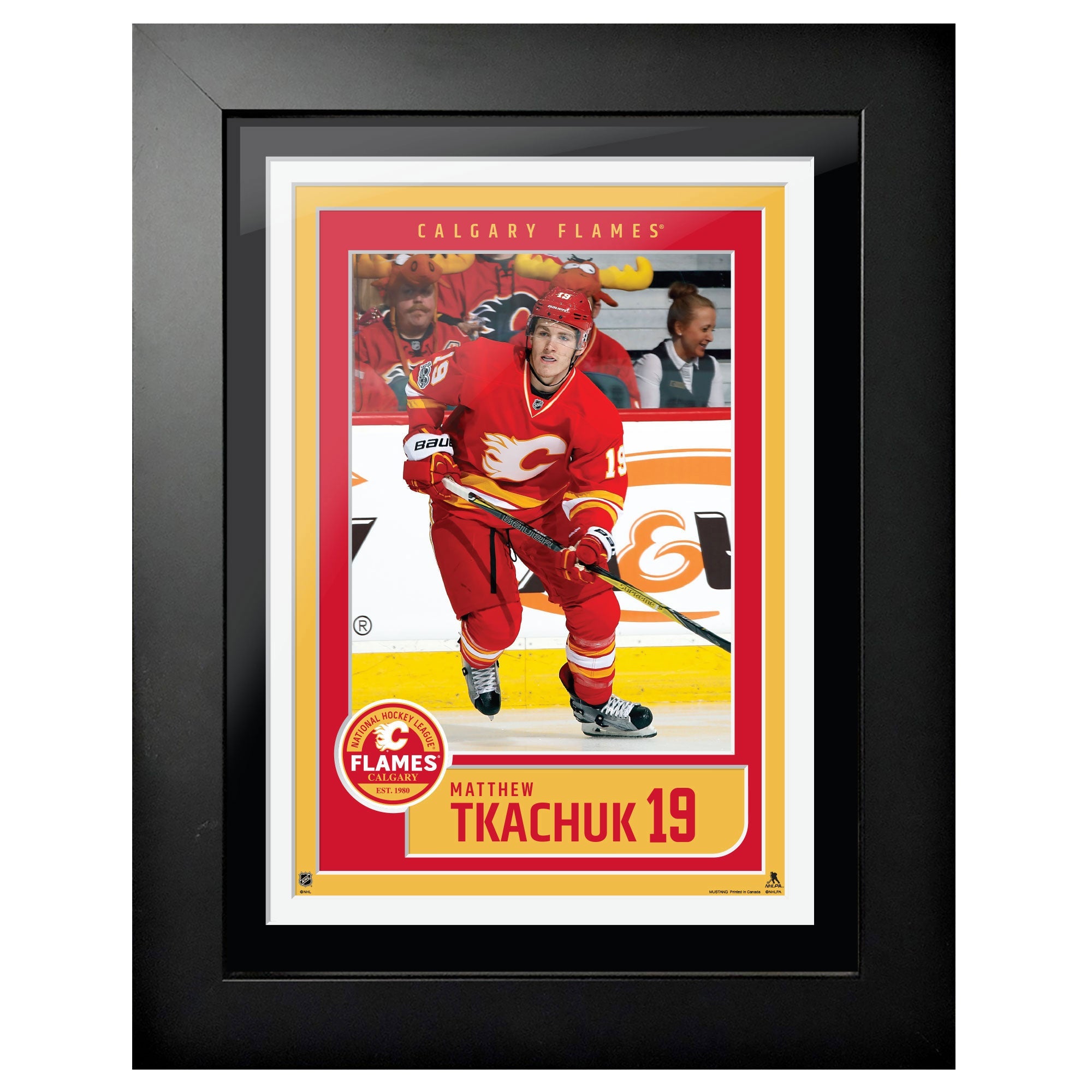 Calgary Flames Matthew Tkachuk 12x16 Block Design - Home Jersey