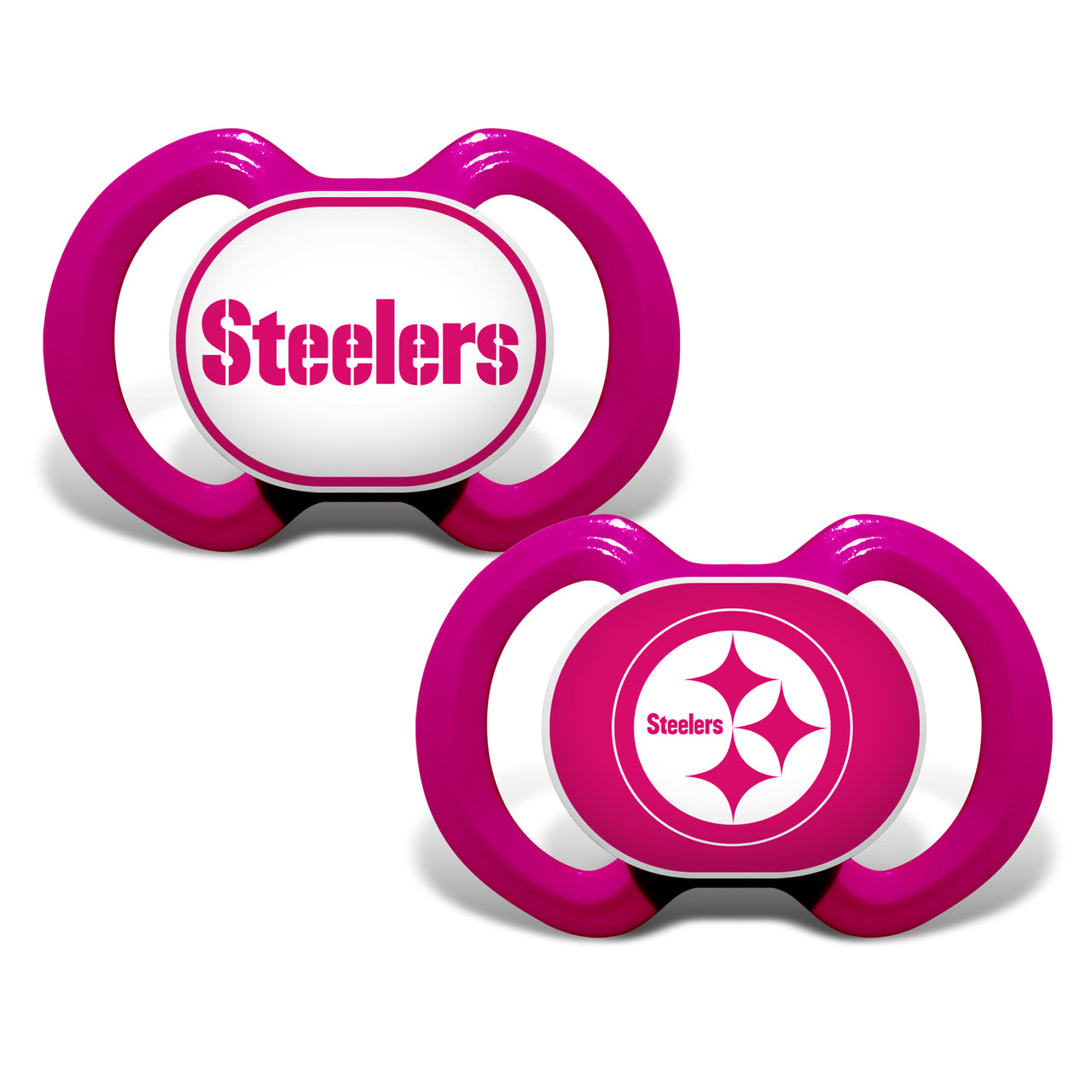 BABY FANATICS PITTSBURGH STEELERS 2-PACK PACIFIERS - PINK
