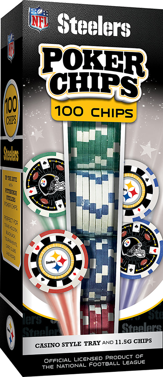 PITTSBURGH STEELERS POKER CHIPS 100PC