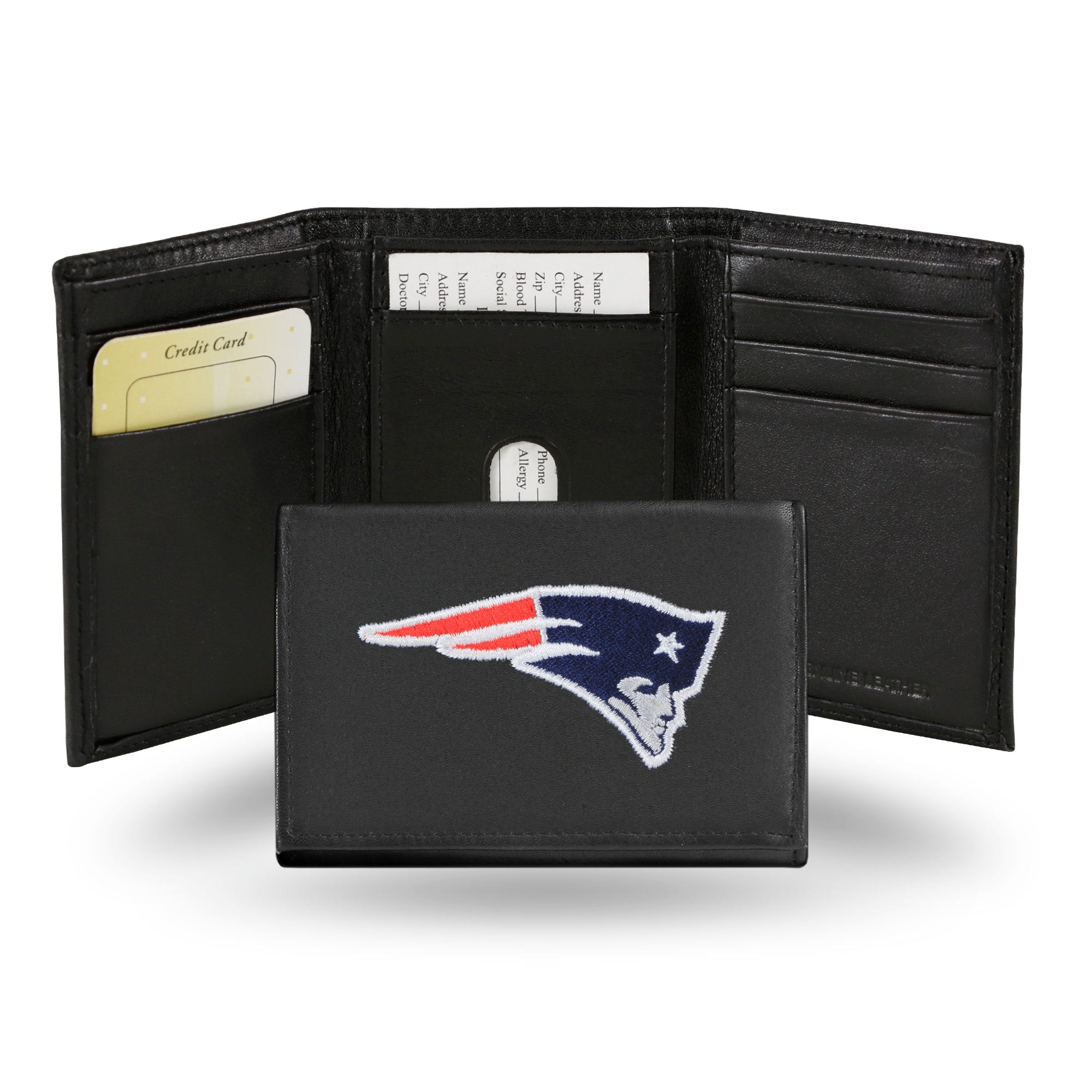 New England Patriots Embroidered Tri-Fold Wallet