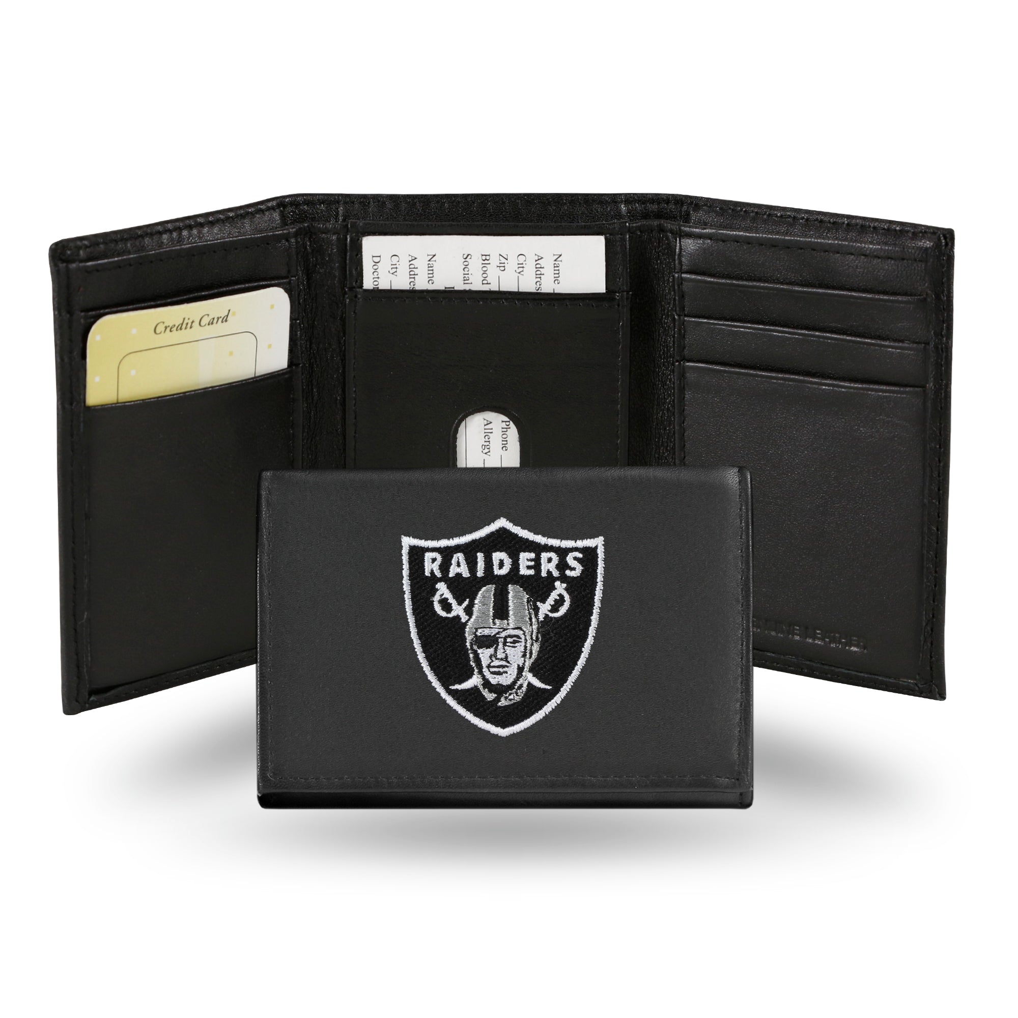 Las Vegas Raiders Embroidered Tri-Fold Wallet