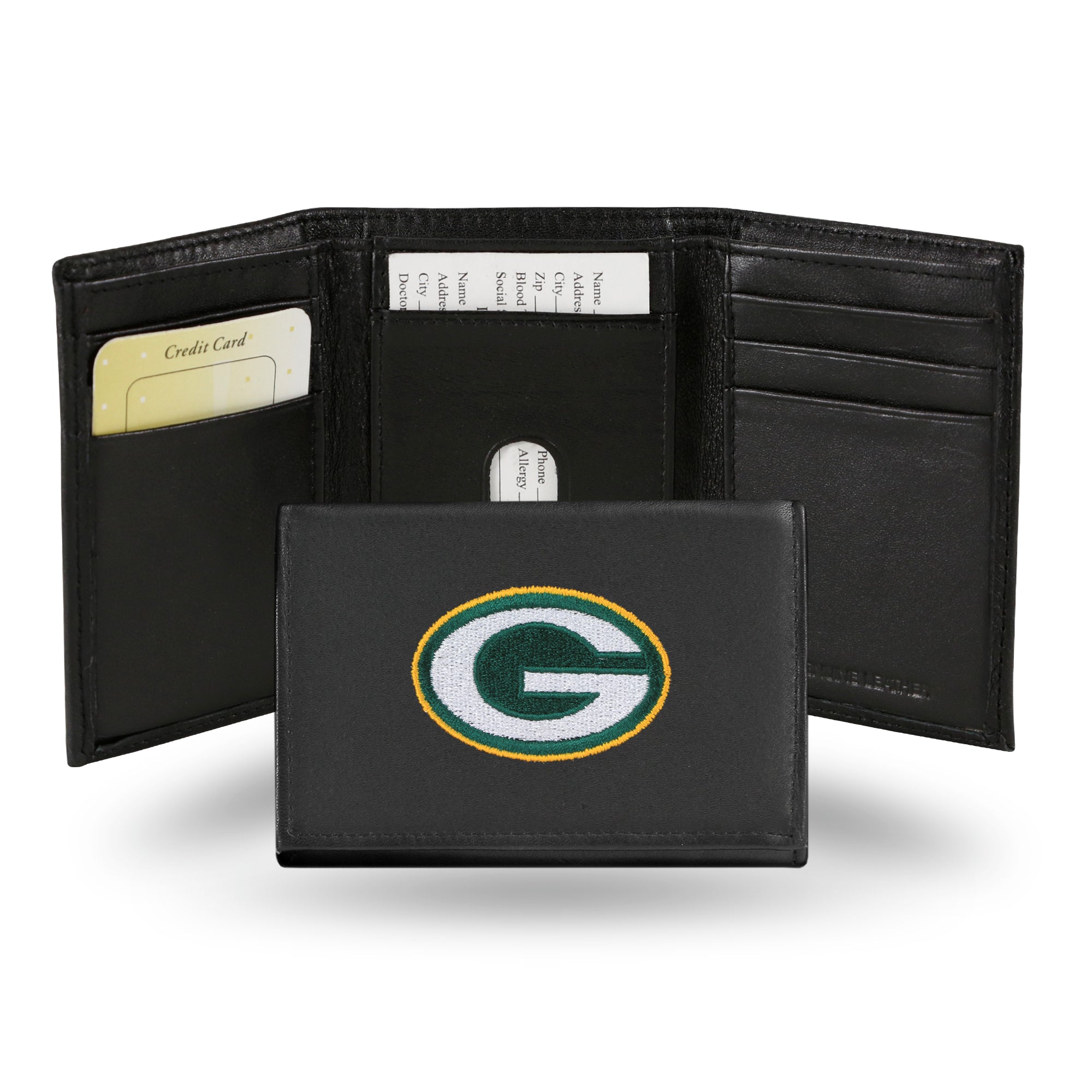 Green Bay Packers Embroidered Tri-Fold Wallet