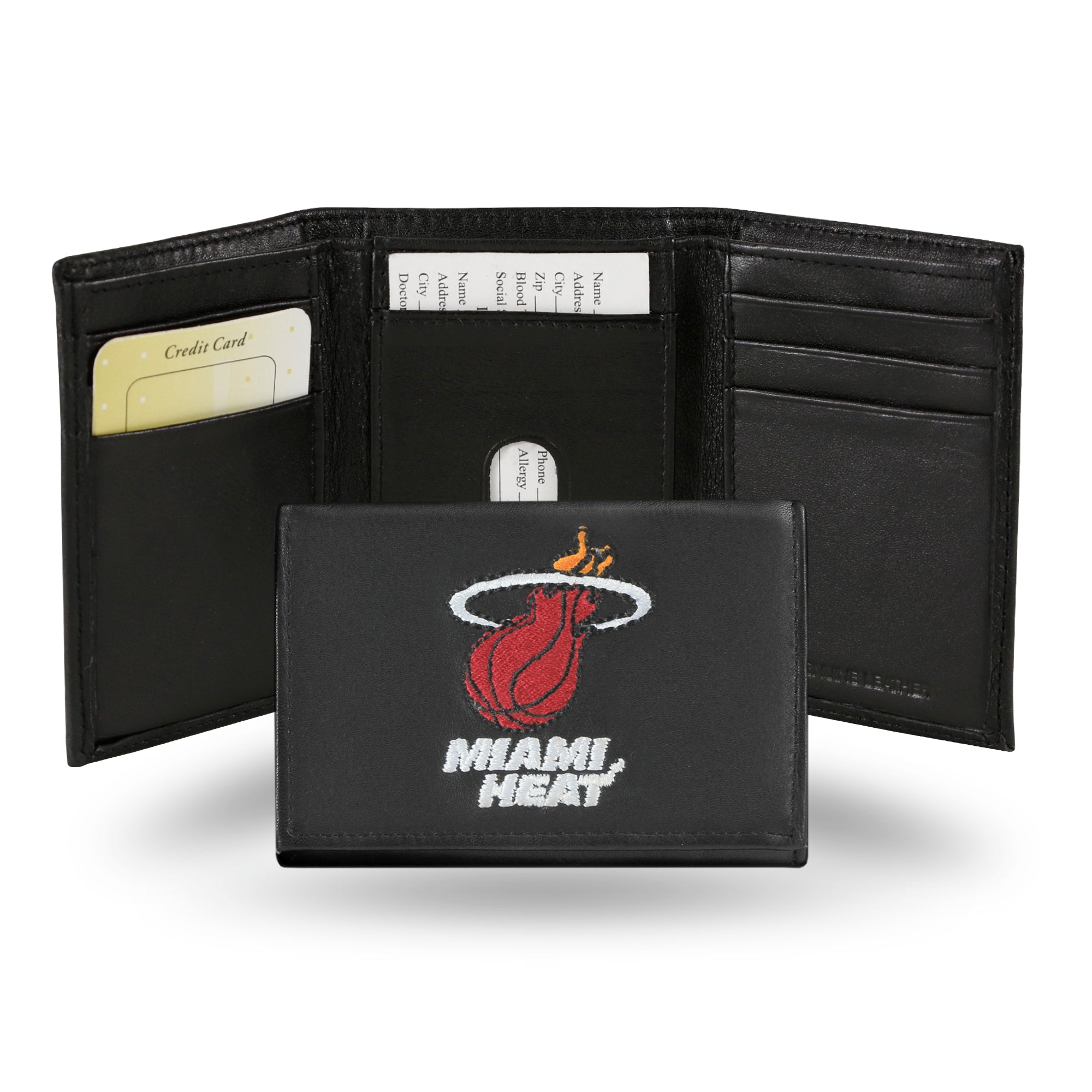 Miami Heat Embroidered Tri-Fold Wallet