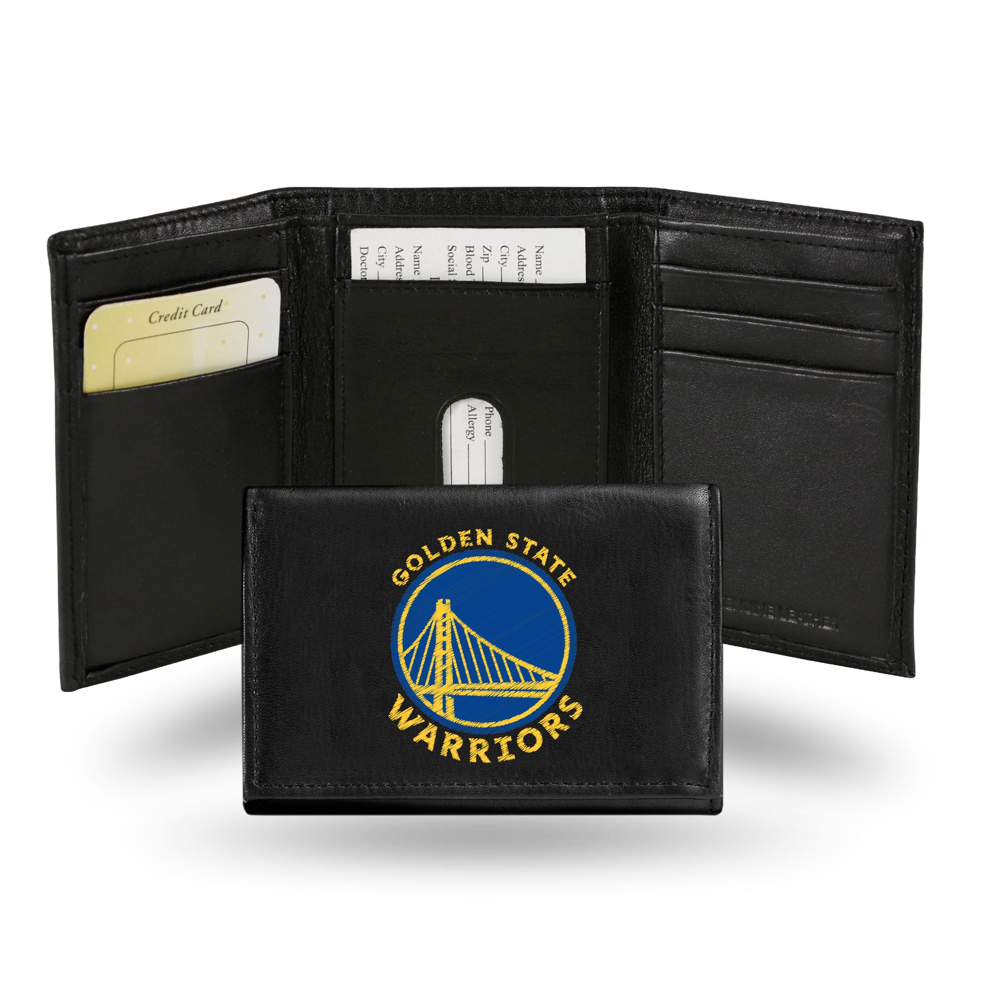 Golden State Warriors Embroidered Tri-Fold Wallet
