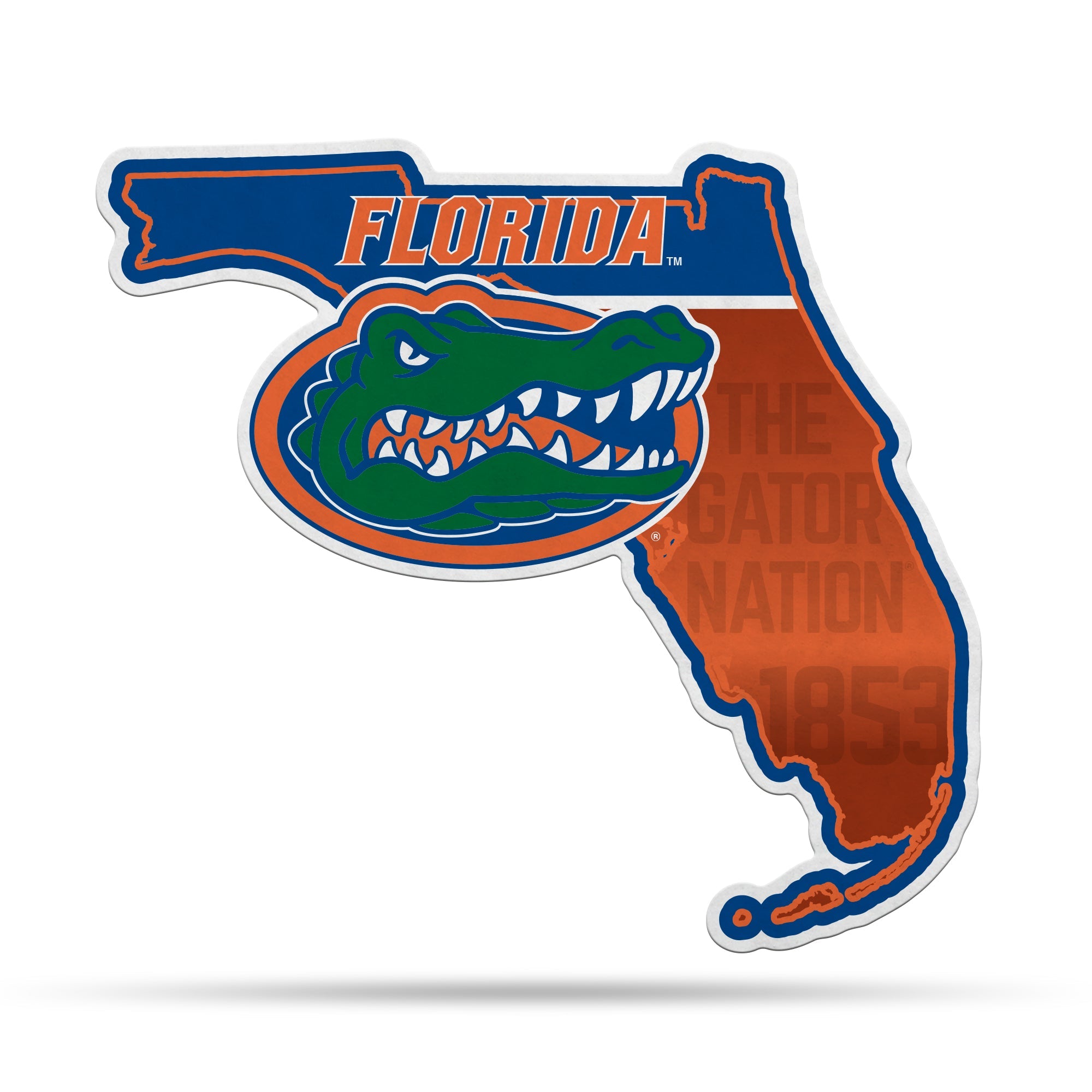 NCAA Rico Industries Florida Gators State Shape Cut Pennant - Soft Felt EZ to Hang