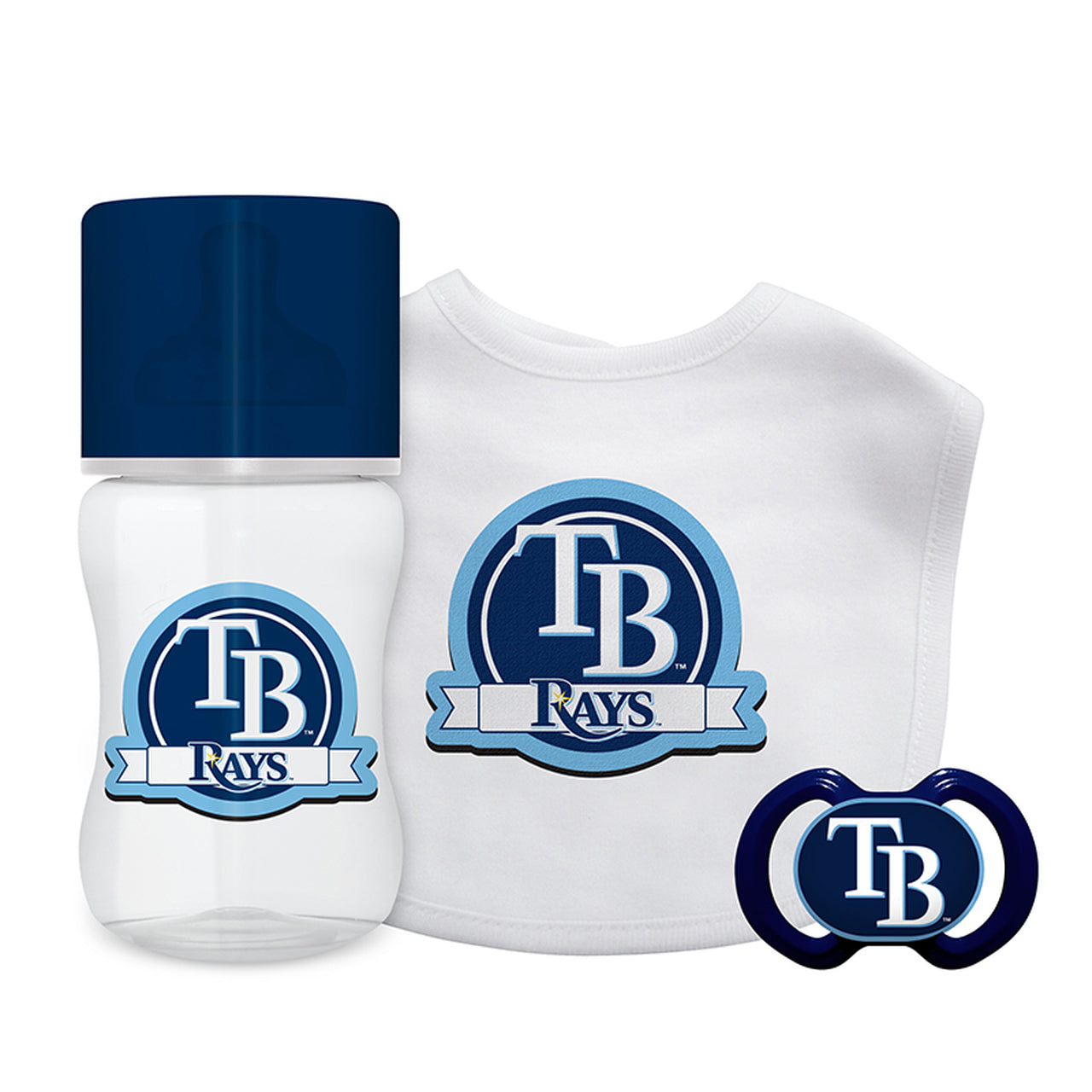 BABY FANATICS MLB TAMPA BAY RAYS 3-PIECE GIFT SET