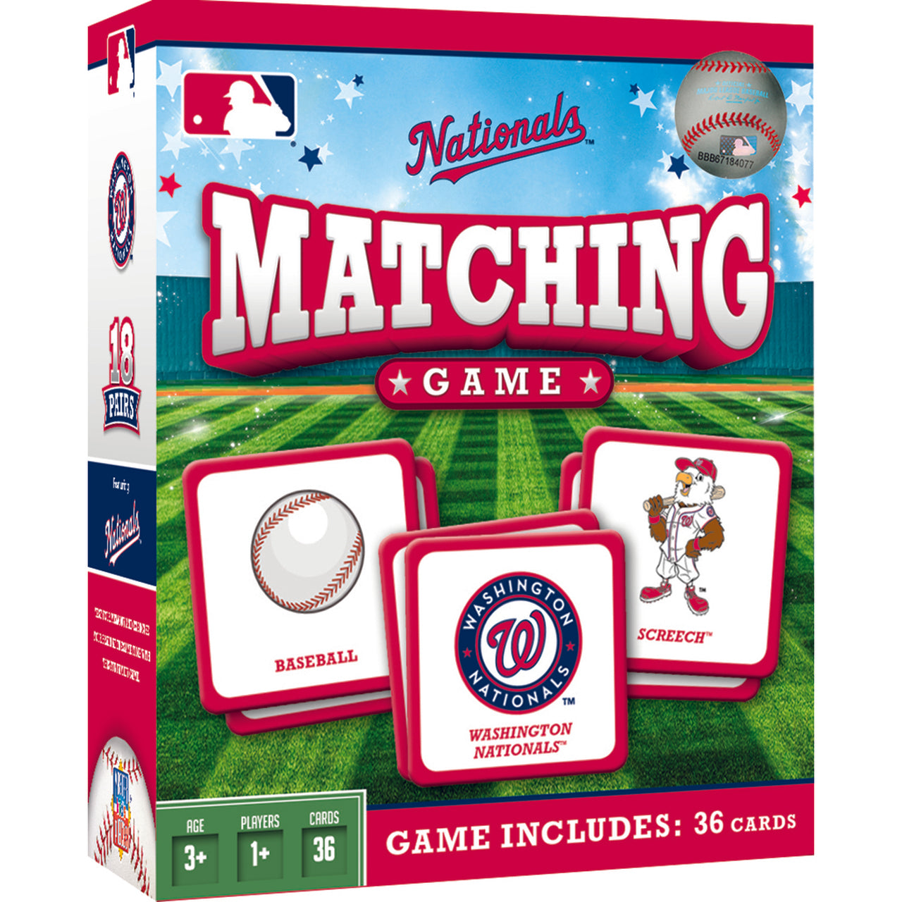 MLB WASHINGTON NATIONALS MATCHING GAME