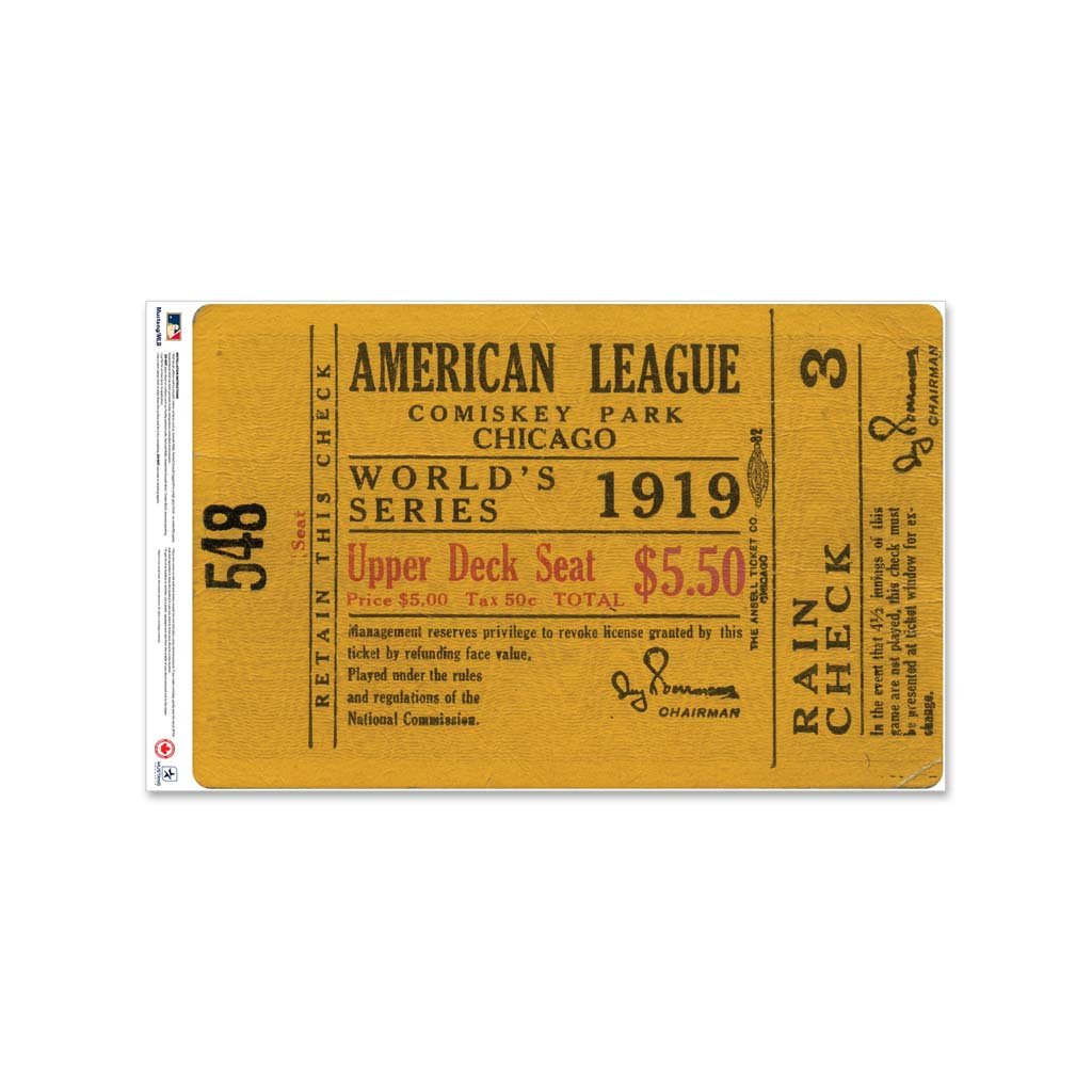 24 Repositionable W Series Ticket Chicago Cubs Left 1919G3L